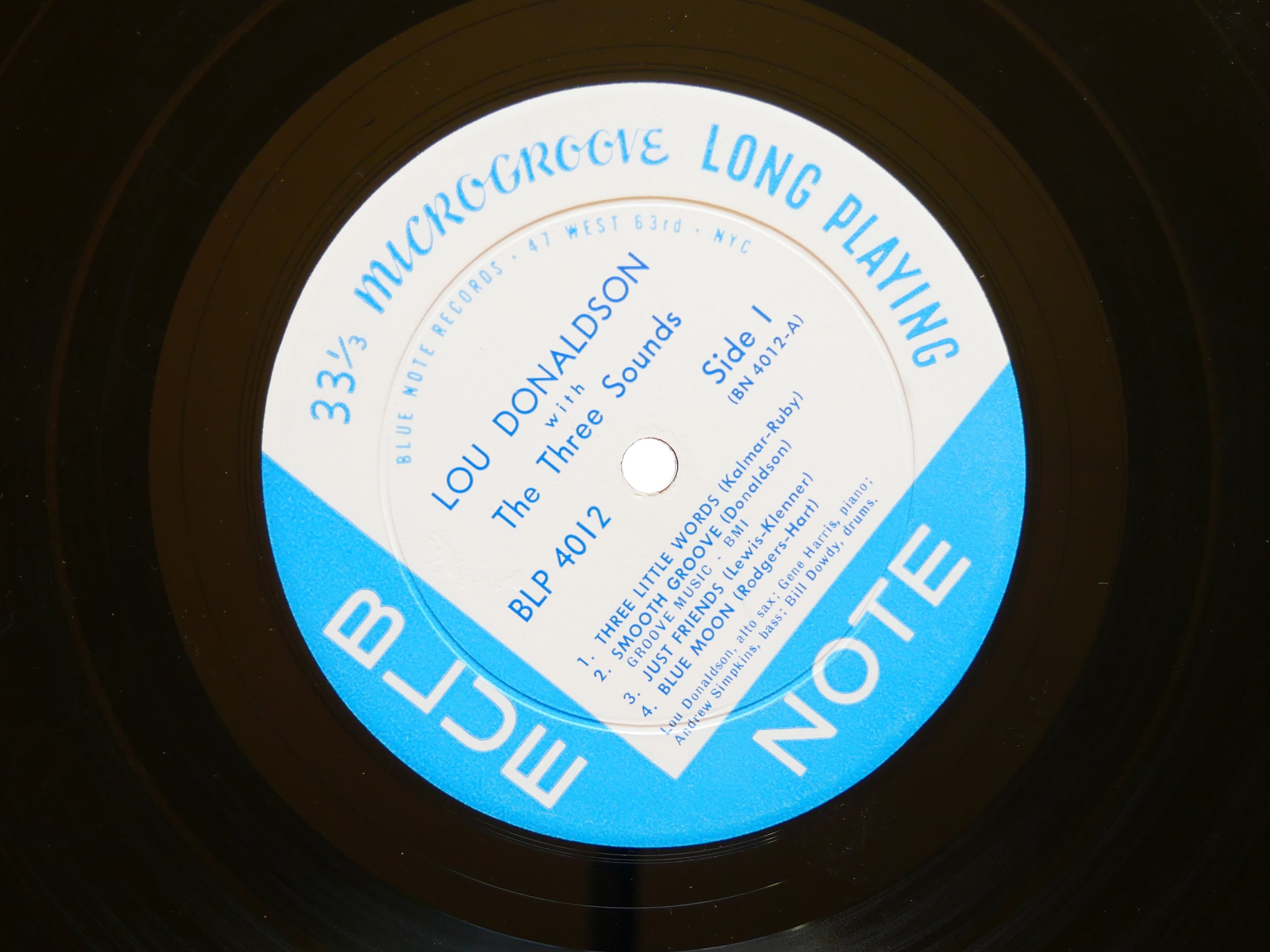 LOU DONALDSON THE THREE SOUNDS LD+3 LP BLUE NOTE BLP 4012 US '61 RVG EAR DG MONO