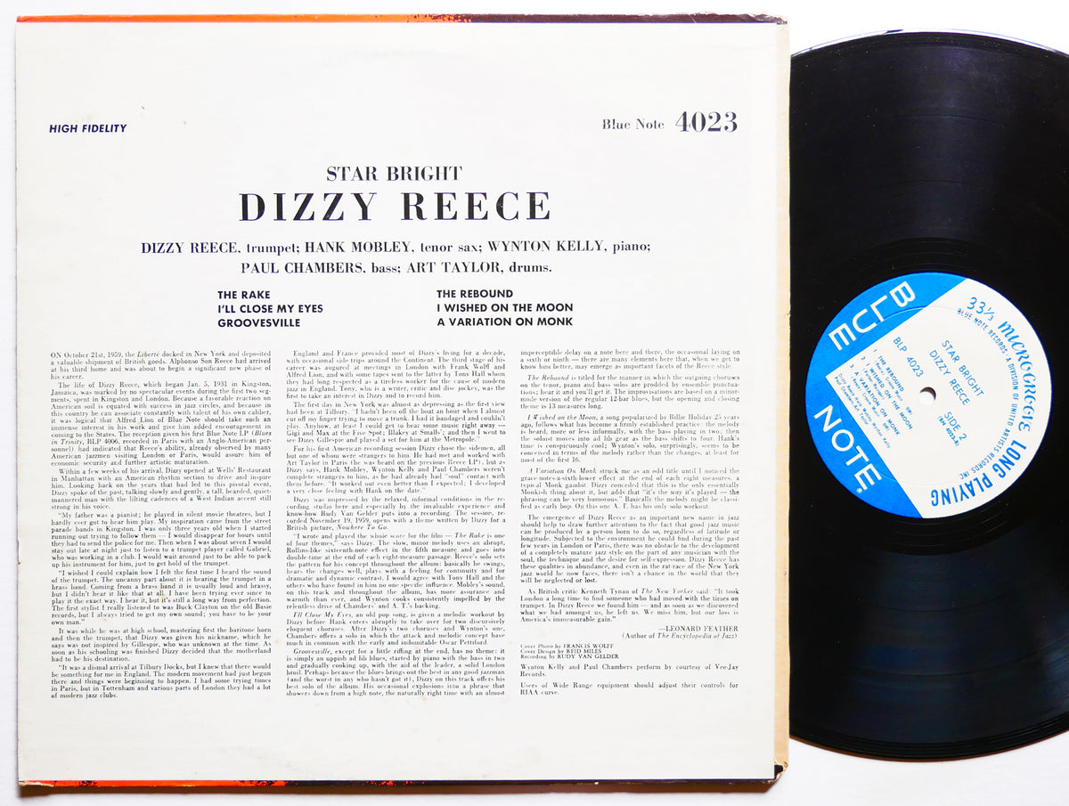 DIZZY REECE Star Bright LP BLUE NOTE BLP 4023 US 1972 UA MONO Hank Mobley