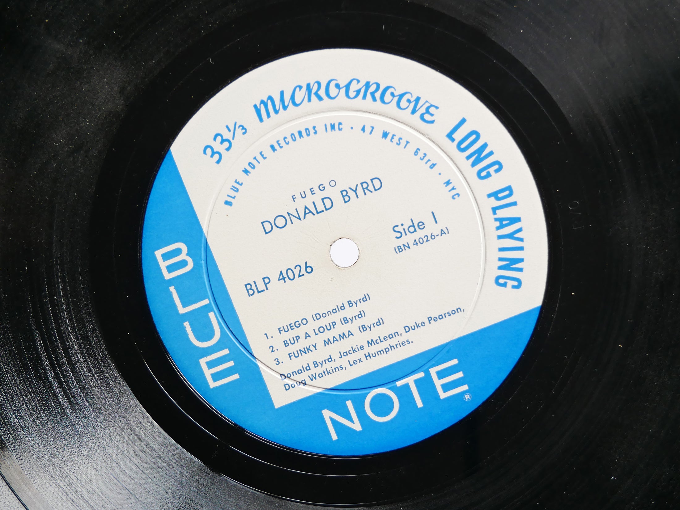 DONALD BYRD Fuego LP BLUE NOTE BLP 4026 RVG DG EAR MONO W.63rd Jackie McLean VG+