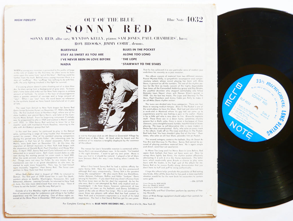 SONNY RED Out Of The Blue LP BLUE NOTE BLP 4032 US 1966 RVG MONO Wynton Kelly