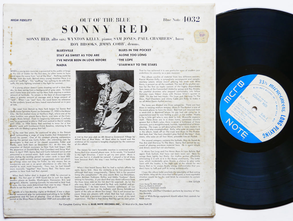 SONNY RED Out Of The Blue LP BLUE NOTE BLP 4032 RVG EAR DG MONO Roy Brooks VG+