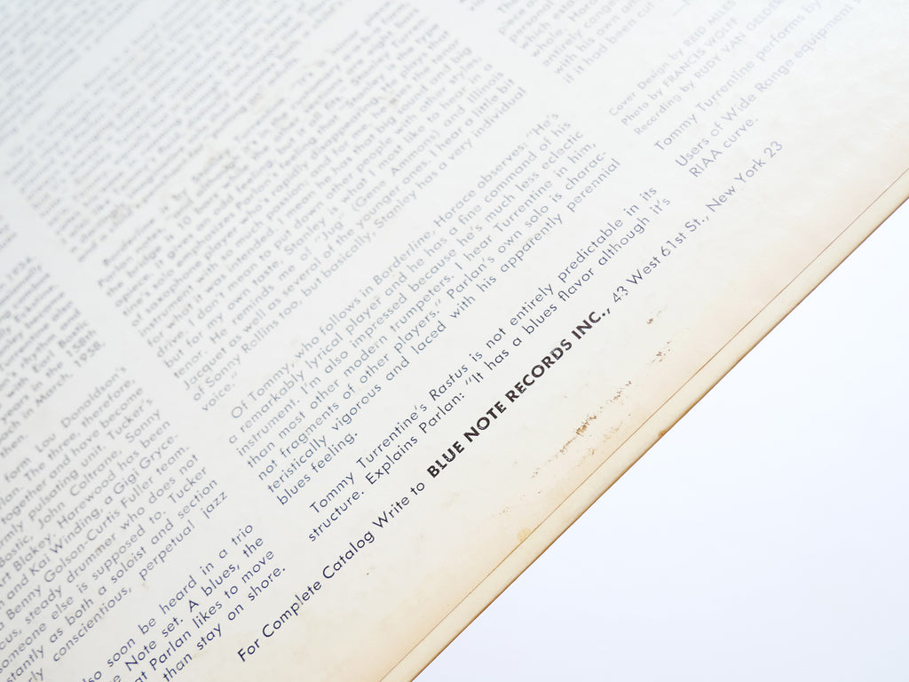 HORACE PARLAN Speakin' My Piece LP BLUE NOTE BLP 4043 US 1960 EAR MONO 47 W.63rd