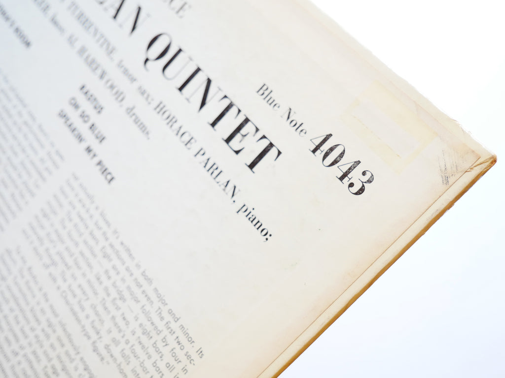 HORACE PARLAN Speakin' My Piece LP BLUE NOTE BLP 4043 US 1960 EAR MONO 47 W.63rd