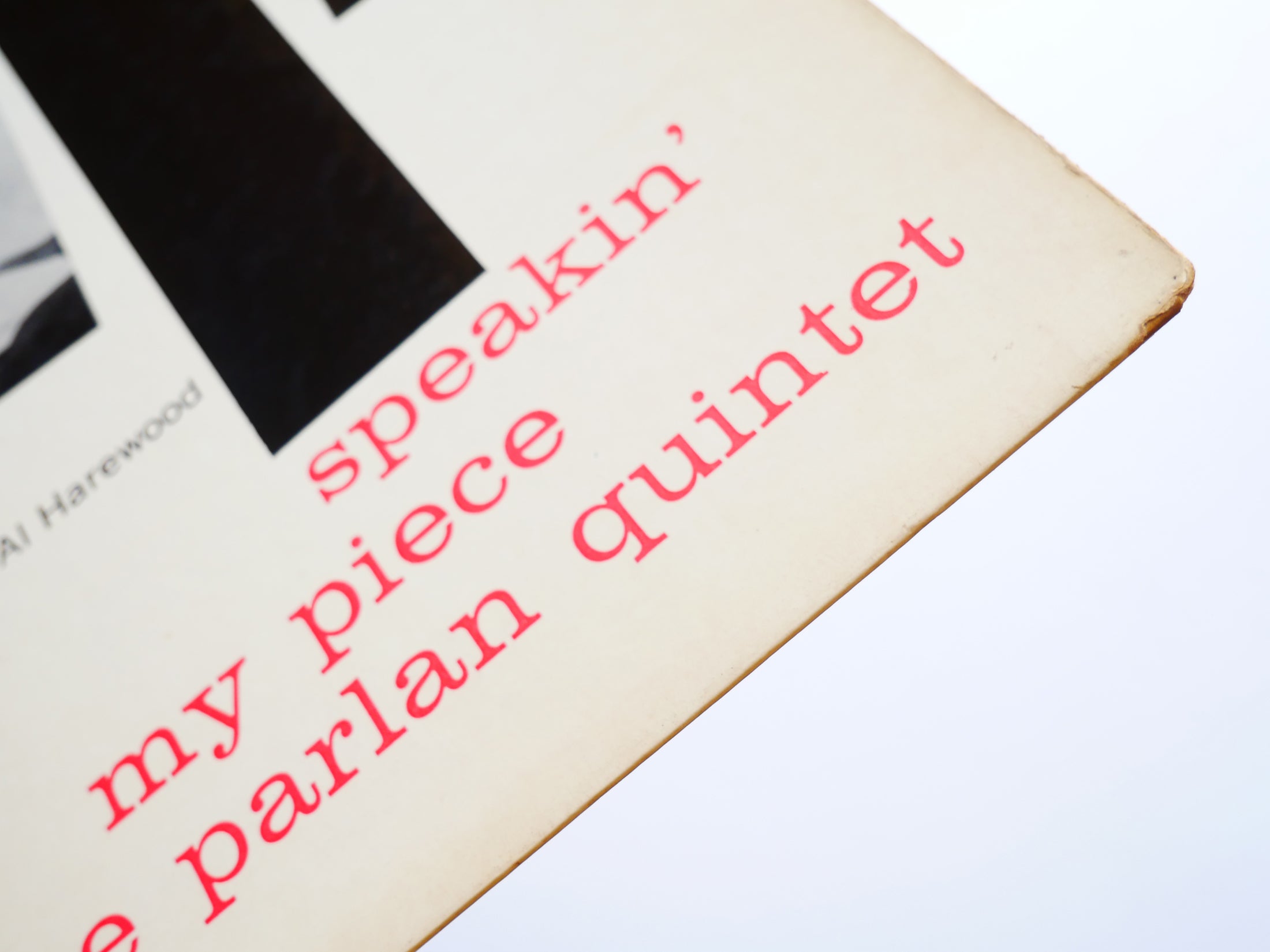 HORACE PARLAN Speakin' My Piece LP BLUE NOTE BLP 4043 US 1960 EAR MONO 47 W.63rd