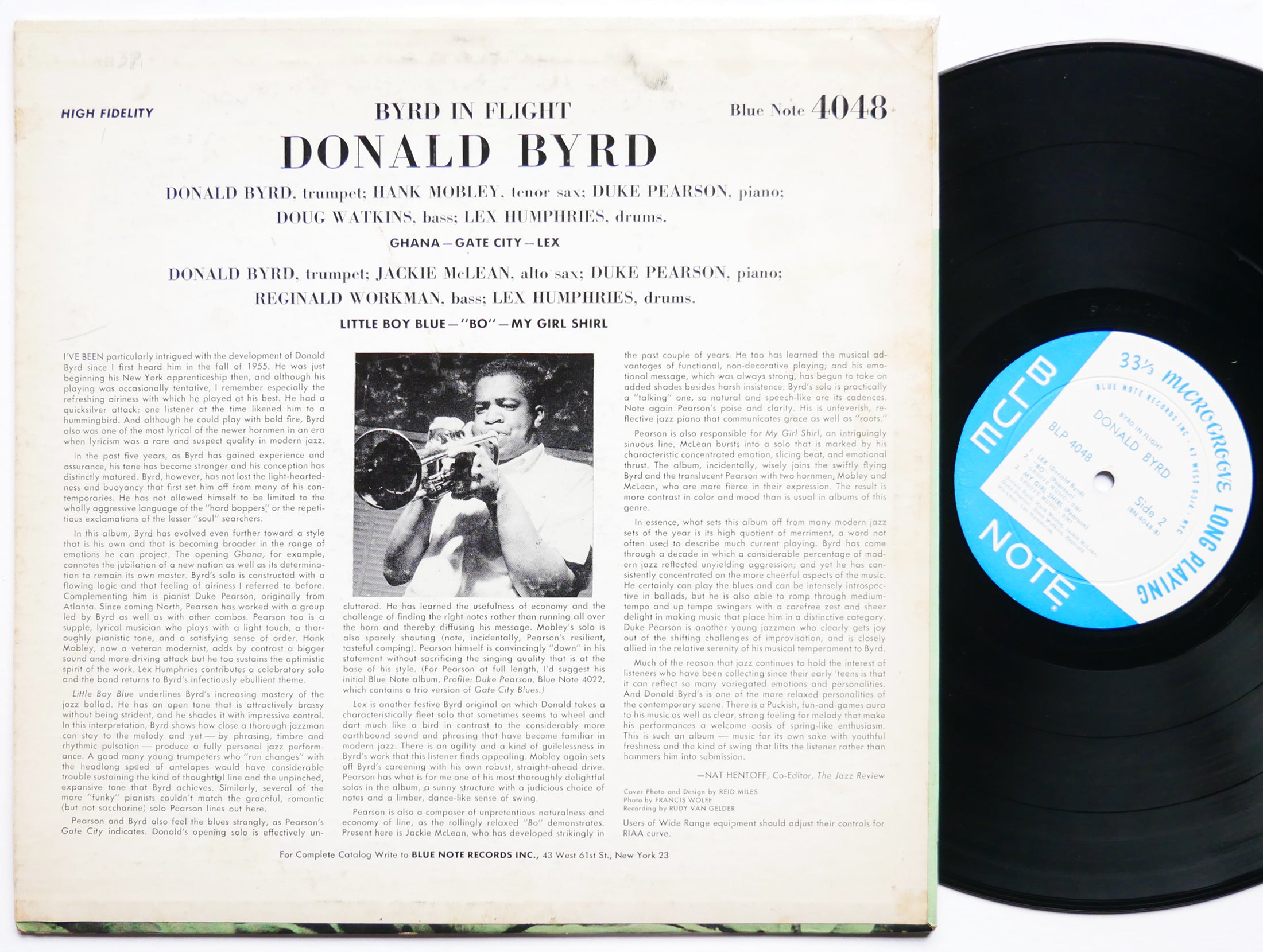 DONALD BYRD Byrd In Flight LP BLUE NOTE BLP 4048 US 1960 EAR DG MONO Hank Mobley