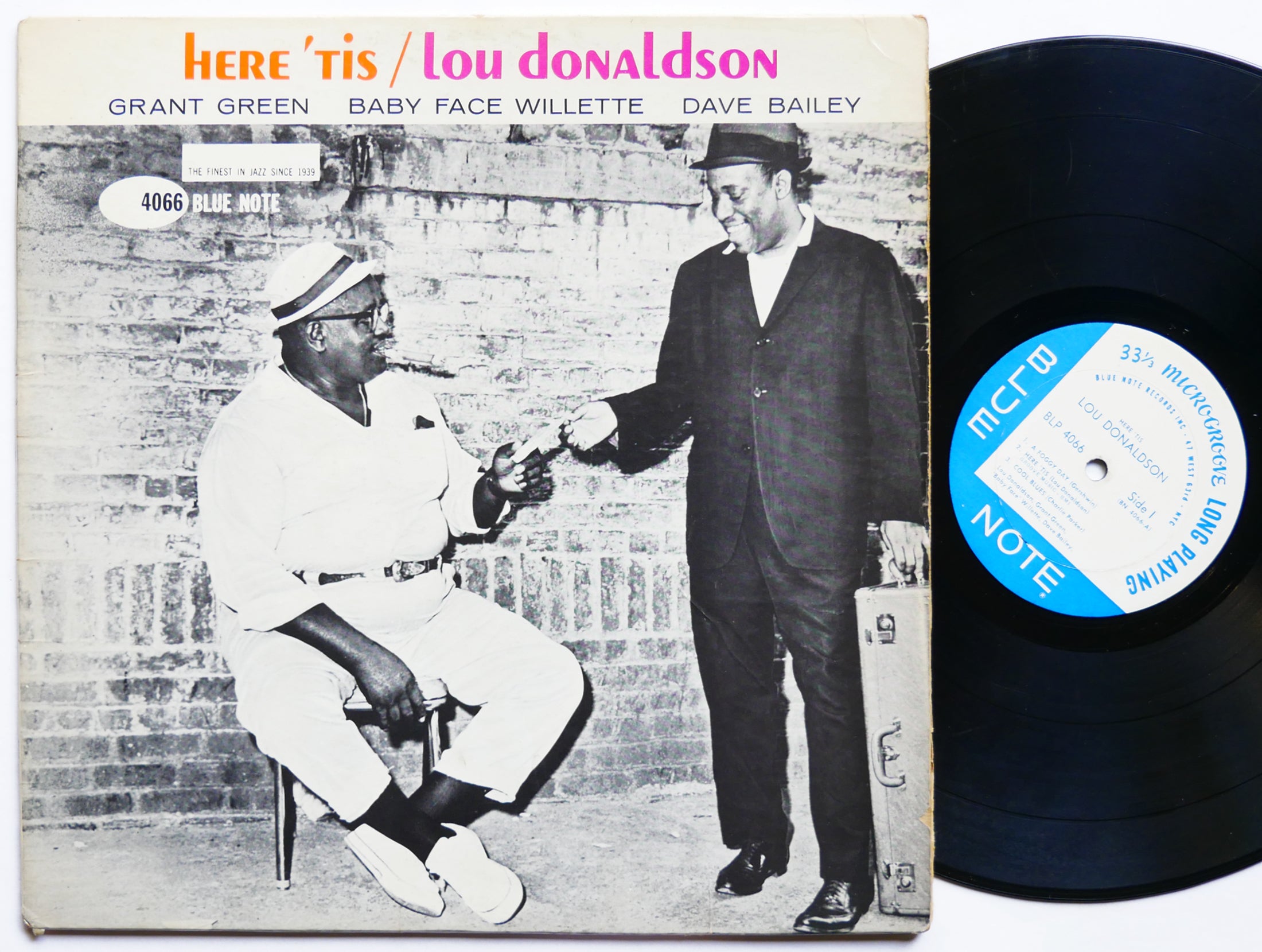 LOU DONALDSON Here 'Tis LP BLUE NOTE BLP 4066 US 1961 RVG EAR MONO Grant Green