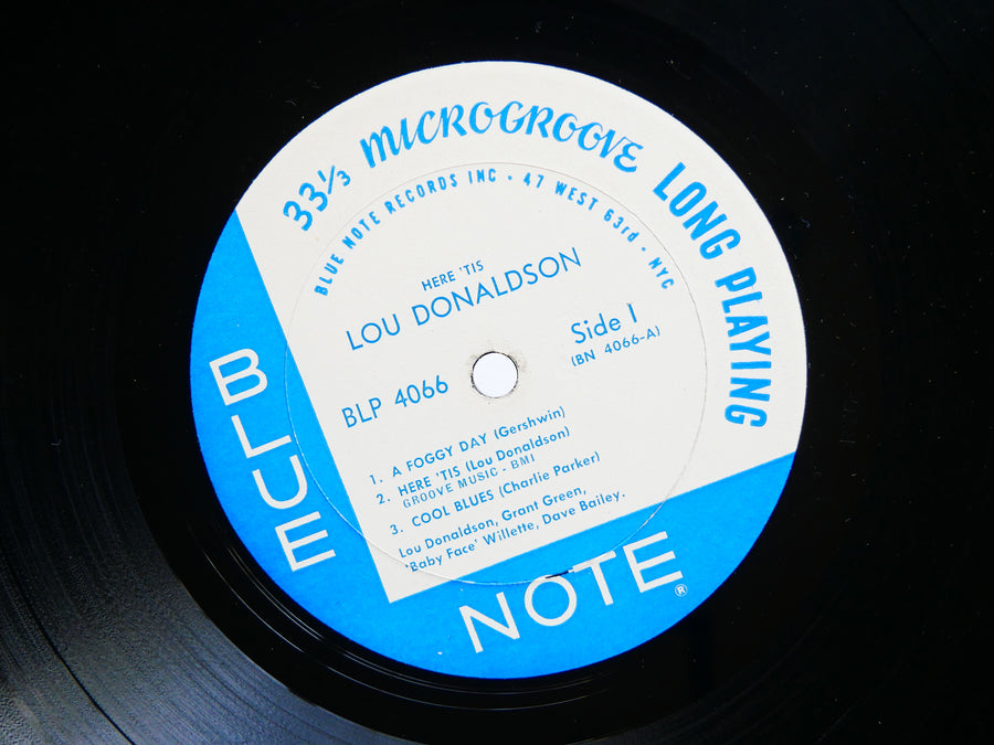LOU DONALDSON Here 'Tis LP BLUE NOTE BLP 4066 US 1961 RVG EAR MONO Grant Green