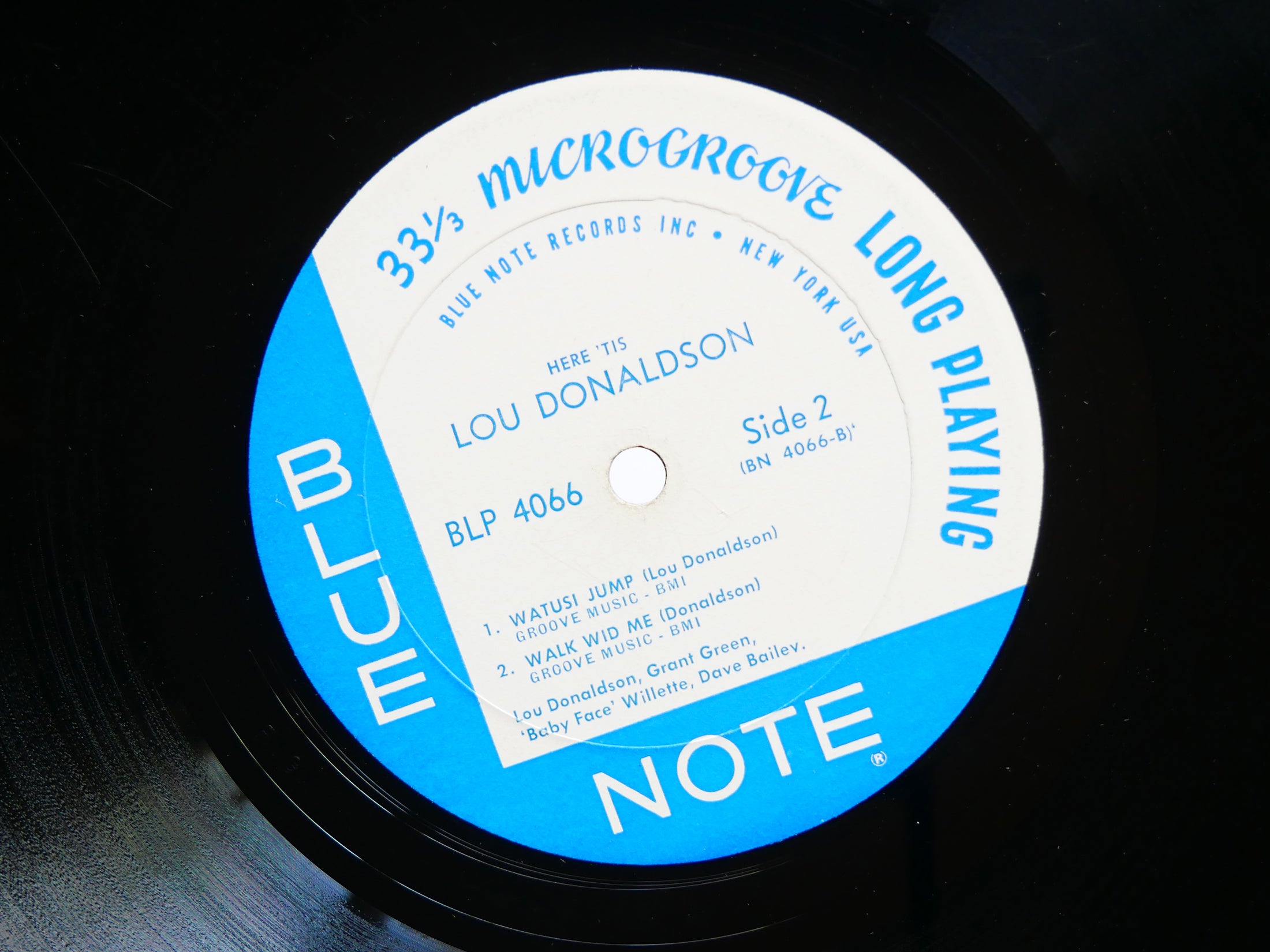 LOU DONALDSON Here 'Tis LP BLUE NOTE BLP 4066 US 1961 RVG EAR MONO Grant Green