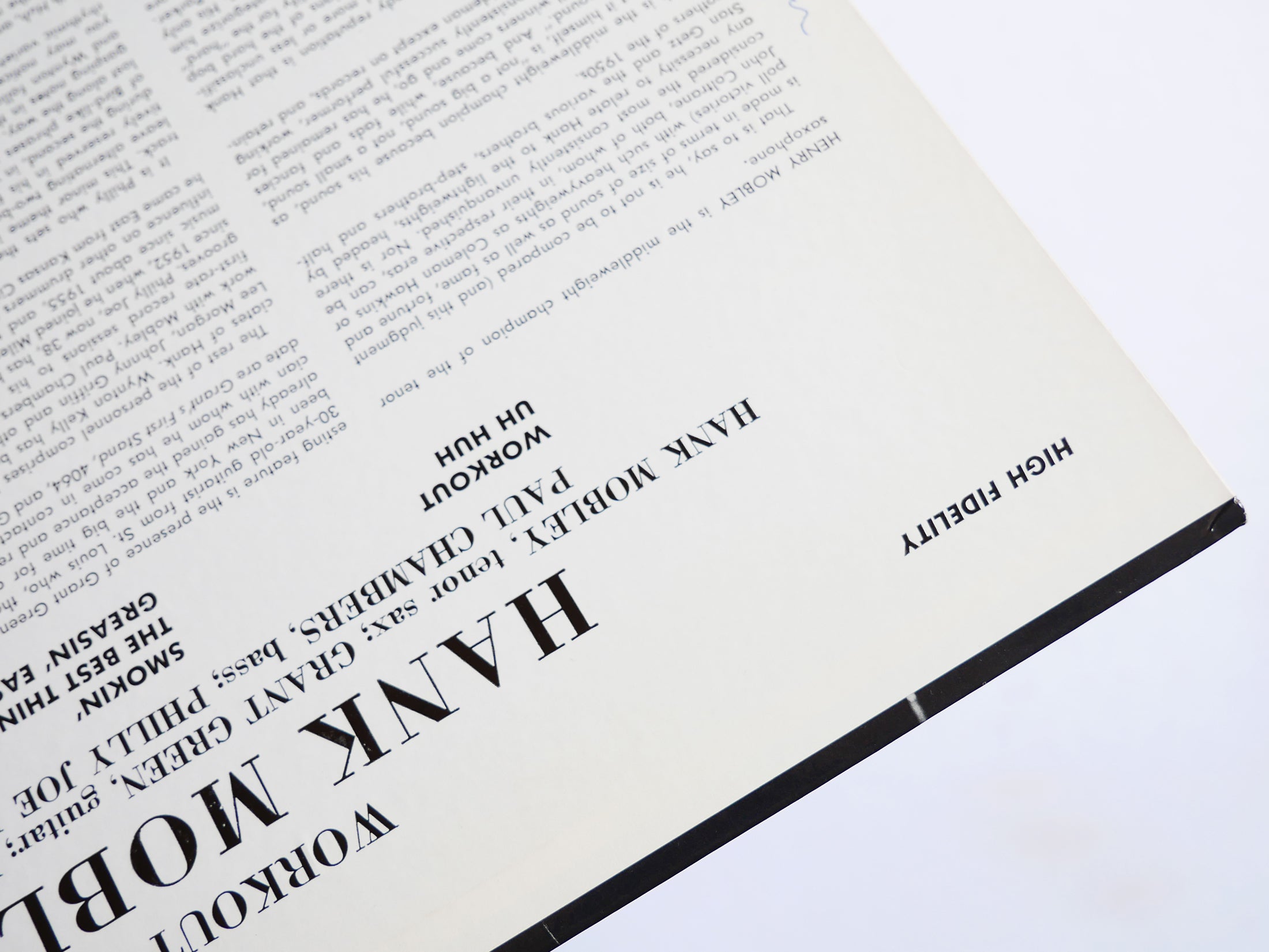 HANK MOBLEY Workout LP BLUE NOTE BLP 4080 US '62 NY RVG EAR MONO Grant Green VG+