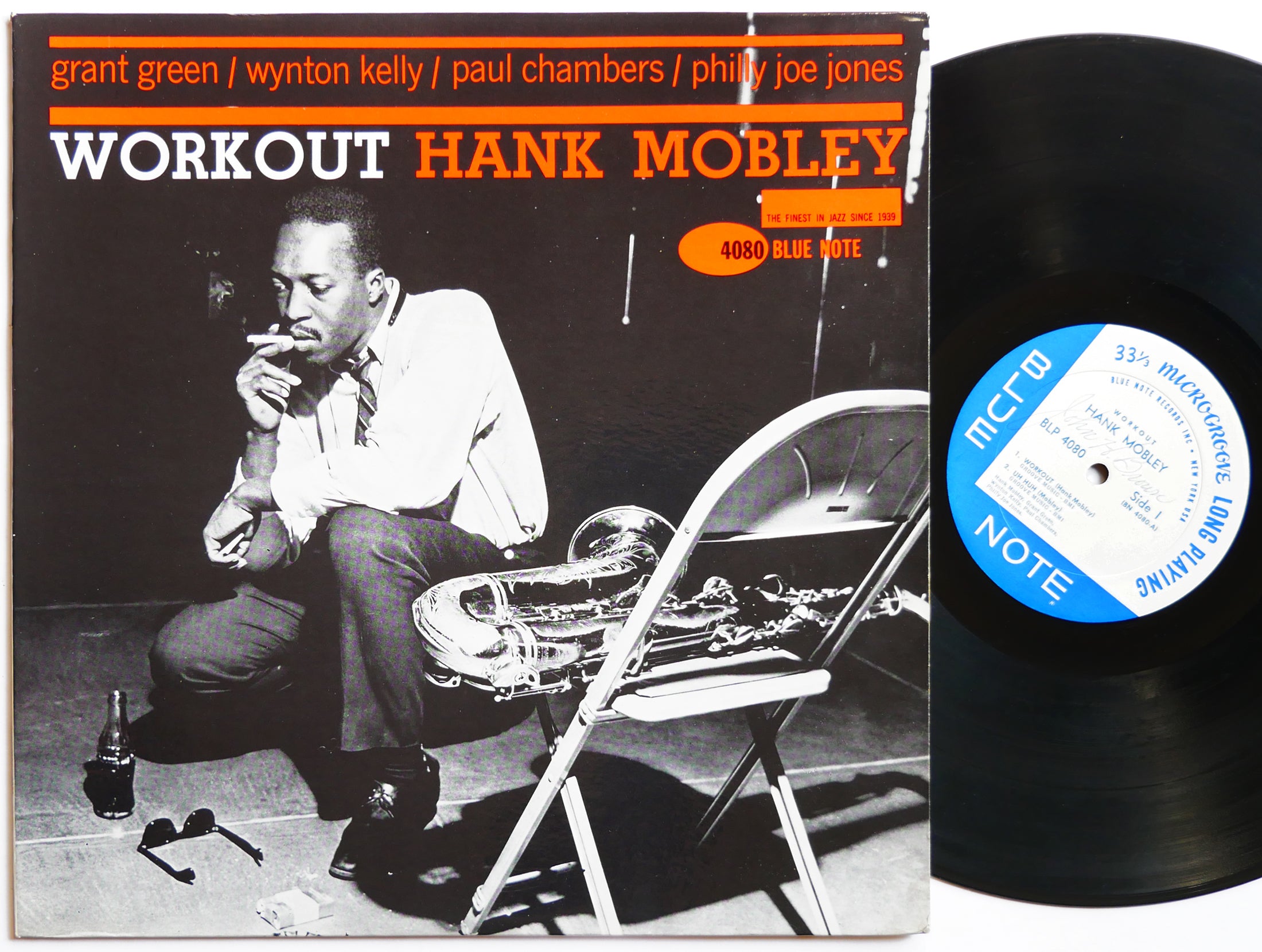 HANK MOBLEY Workout LP BLUE NOTE BLP 4080 US '62 NY RVG EAR MONO Grant Green VG+