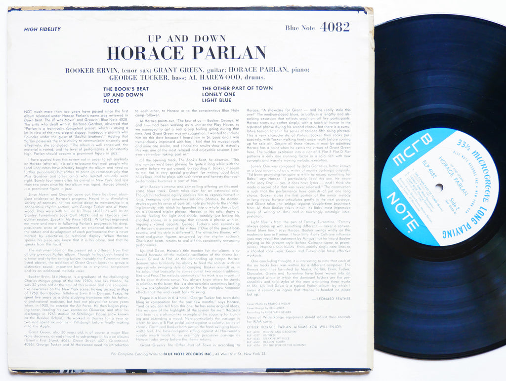 HORACE PARLAN Up & Down LP BLUE NOTE BLP 4082 US 1963 NY EAR MONO Booker Ervin