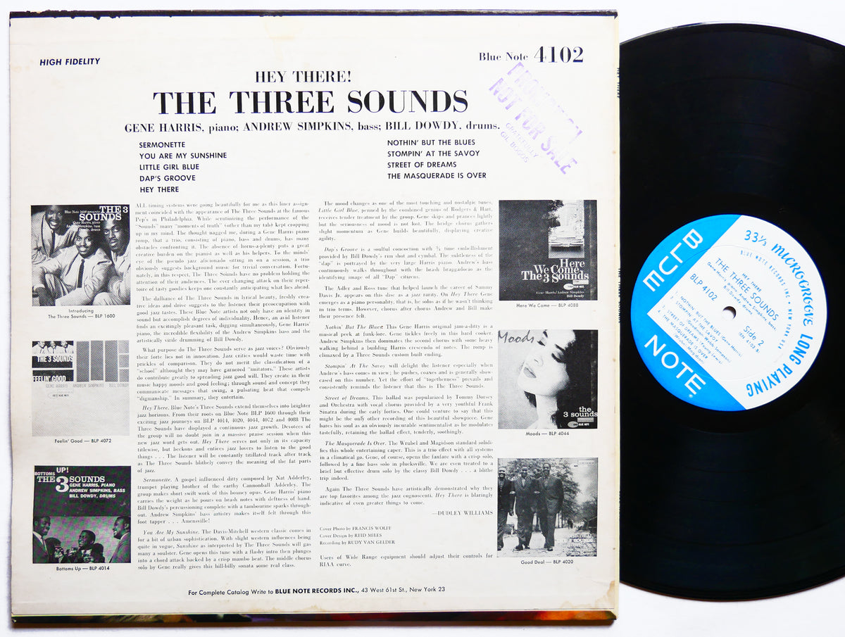 THE THREE SOUNDS Hey There LP BLUE NOTE BLP 4102 US 1962 NY RVG EAR MONO