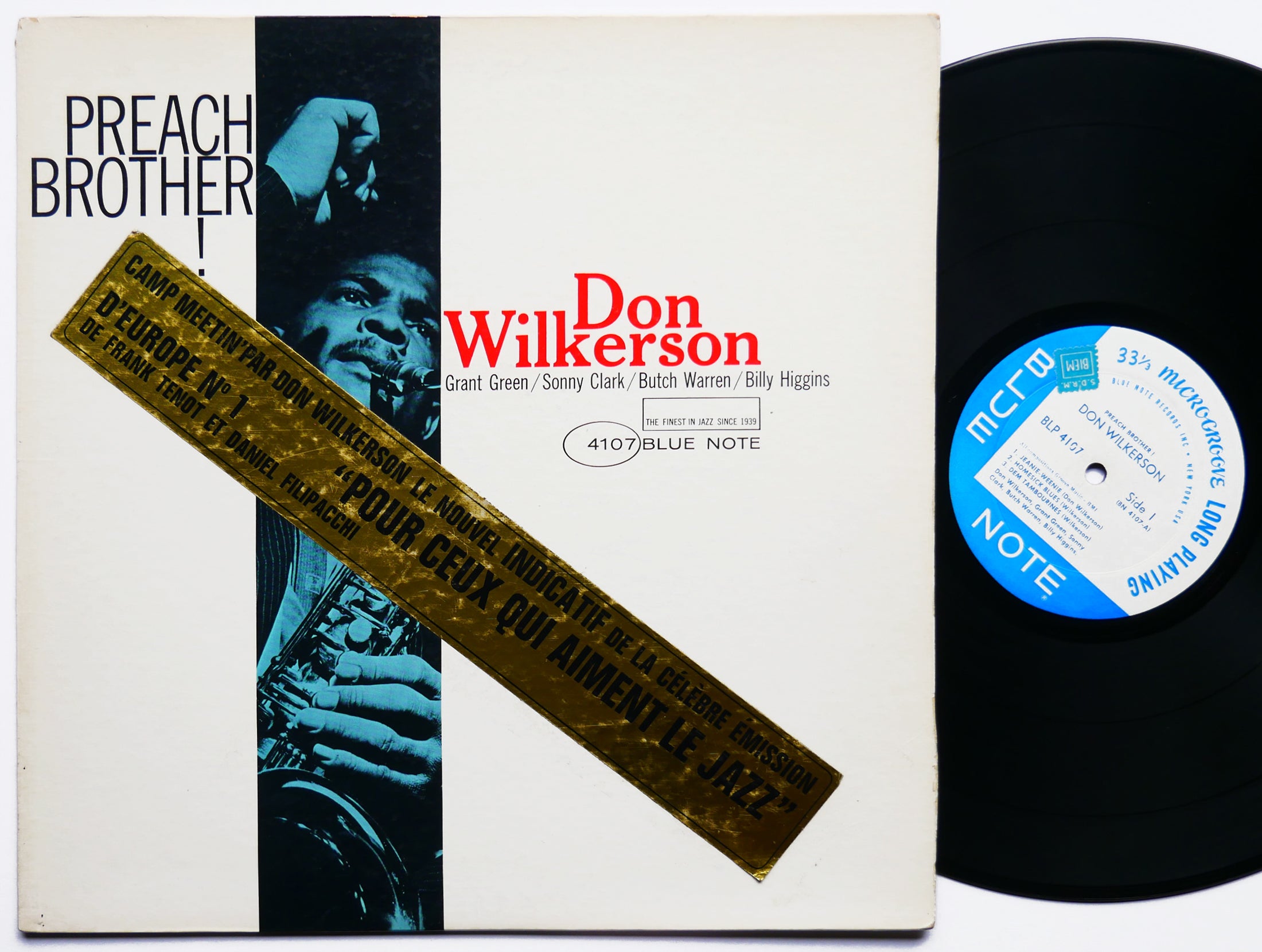 DON WILKERSON Preach Brother! LP BLUE NOTE 4107 EAR MONO Sonny Clark Grant Green