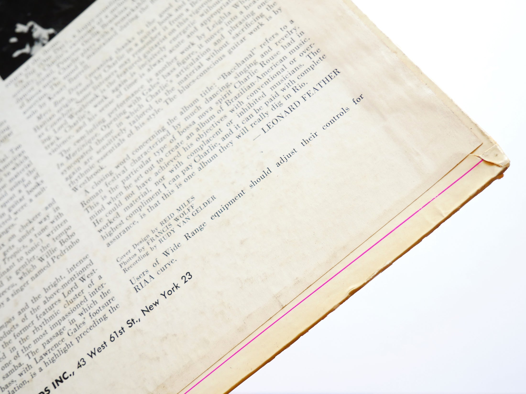 CHARLIE ROUSE Bossa Nova Bacchanal LP BLUE NOTE BLP 4119 US 1963 NY RVG EAR MONO