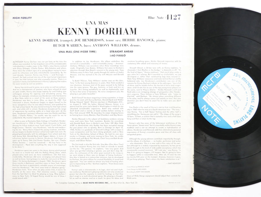 KENNY DORHAM Una Mas LP BLUE NOTE BLP 4127 US 1963 NY RVG EAR MONO Joe Henderson