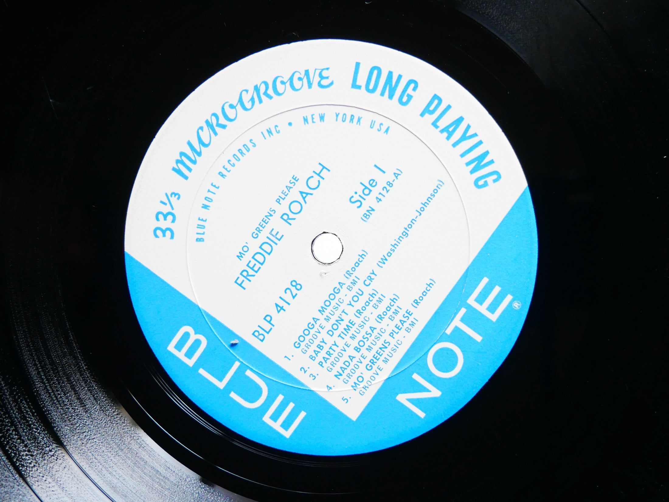 FREDDIE ROACH Mo' Greens Please LP BLUE NOTE BLP 4128 NY EAR MONO Kenny Burrell