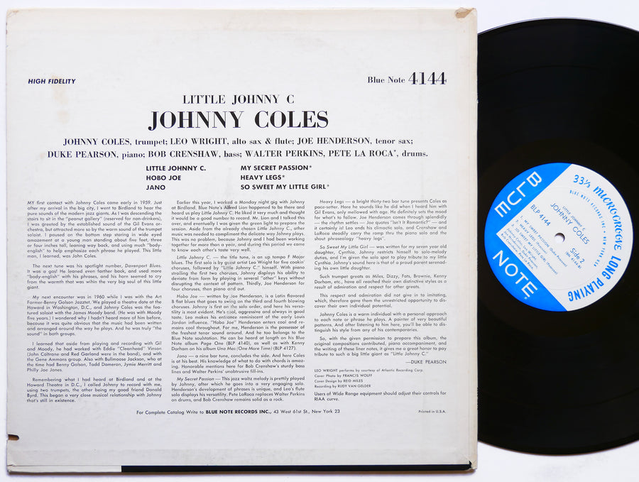 JOHNNY COLES Little Johnny C BLUE NOTE 4144 EAR MONO Joe Henderson Pete La Roca