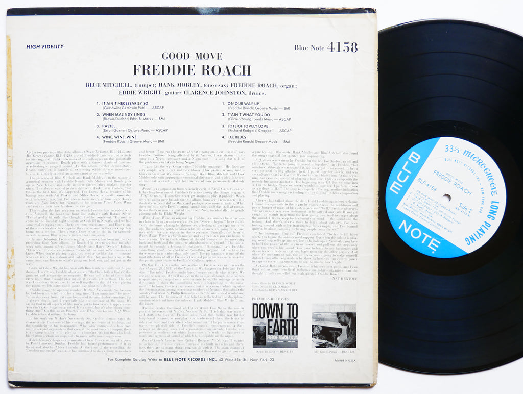FREDDIE ROACH Good Move LP BLUE NOTE BLP 4158 US 1964 NY EAR MONO Hank Mobley