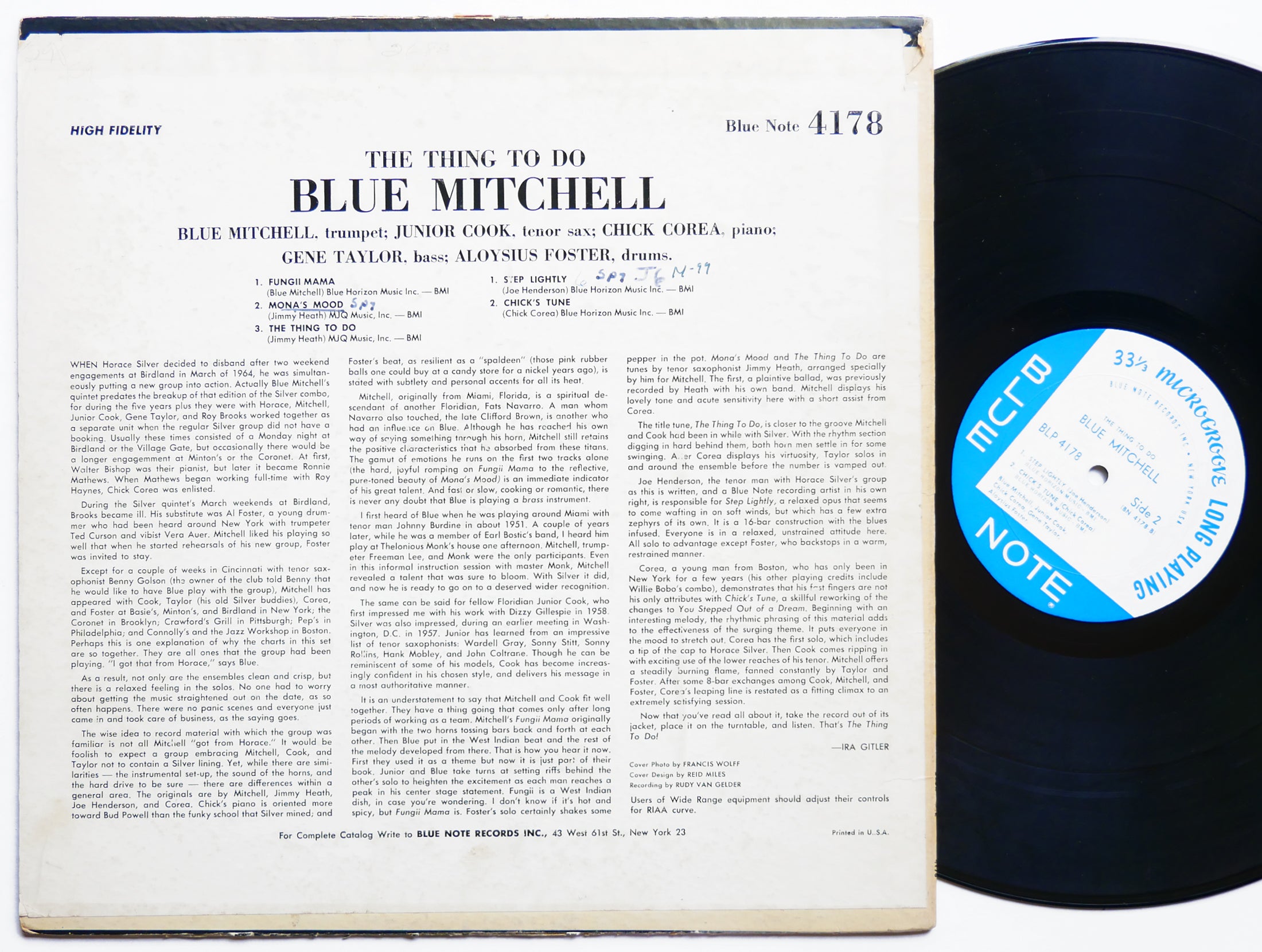 洋楽 BLUE MITCHELL THE THING TO DO 4178 The Thing To Do (The Rudy Van Gelder Edition) - Album by Blue