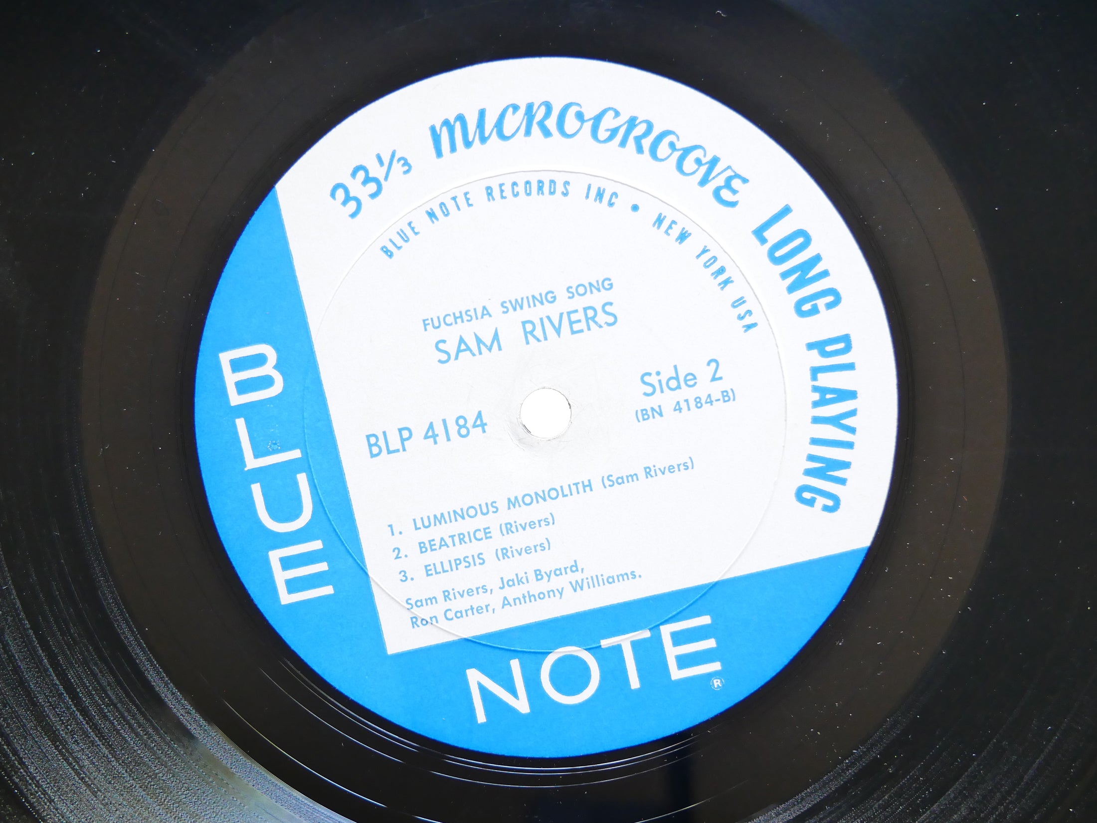 SAM RIVERS Fuchsia Swing Song LP BLUE NOTE 4184 US 1965 NY EAR MONO Ron Carter