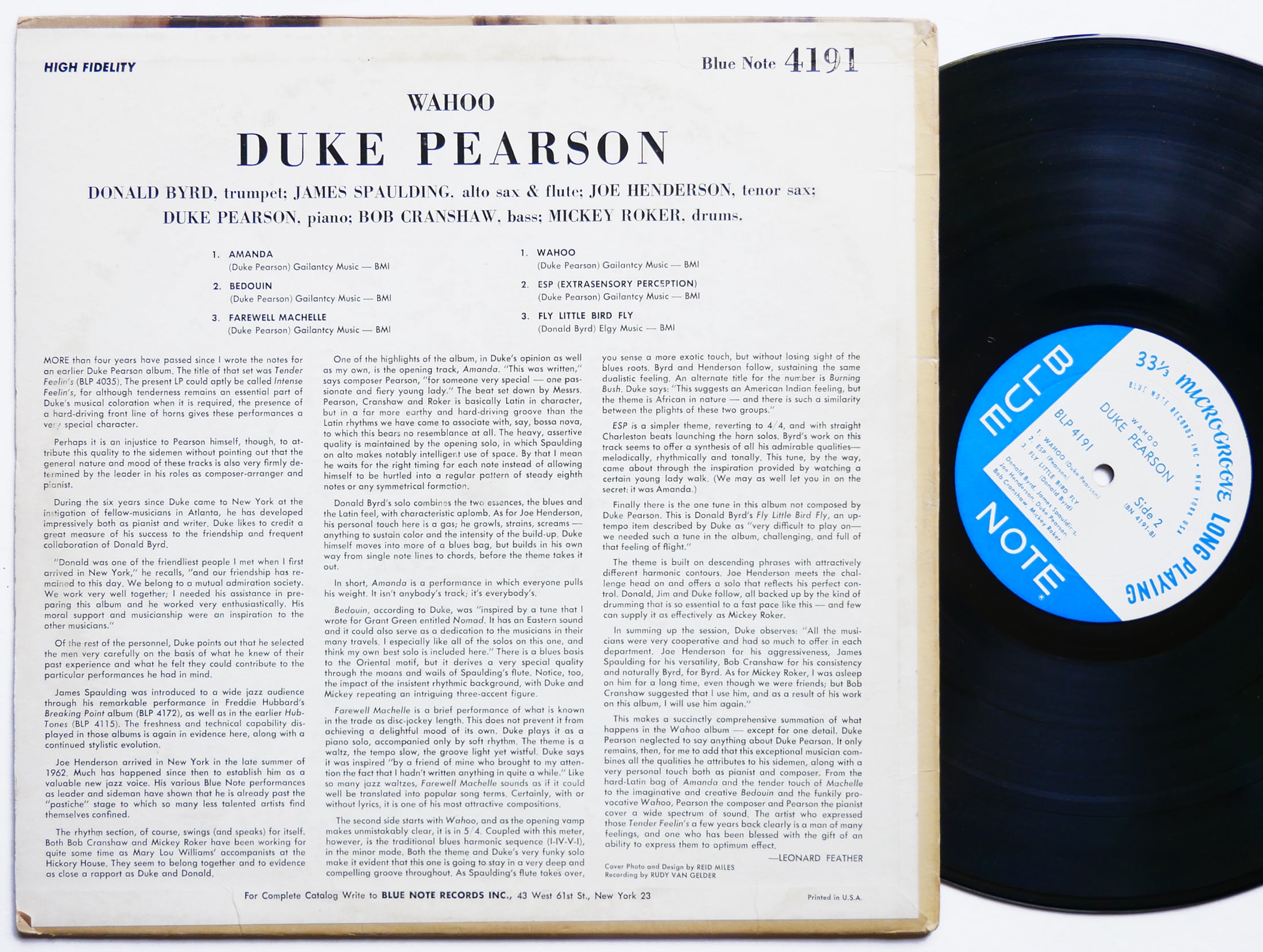 DUKE PEARSON Wahoo LP BLUE NOTE BLP 4191 NY EAR MONO Donald Byrd Joe Henderson