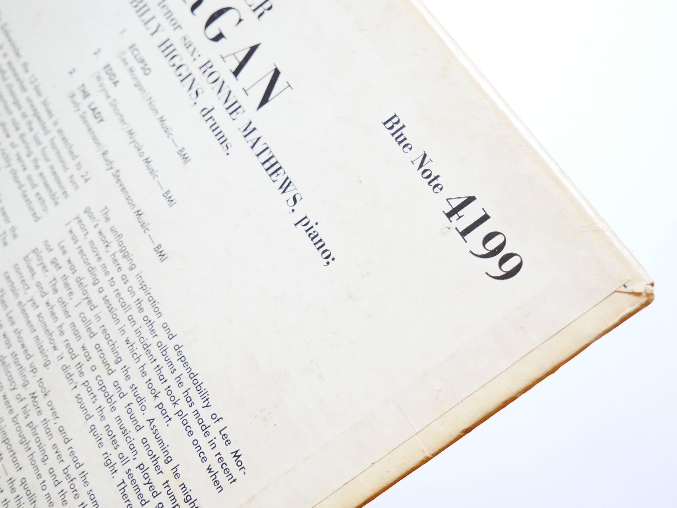 LEE MORGAN The Rumproller LP BLUE NOTE BLP 4199 US '65 NY EAR MONO Joe Henderson