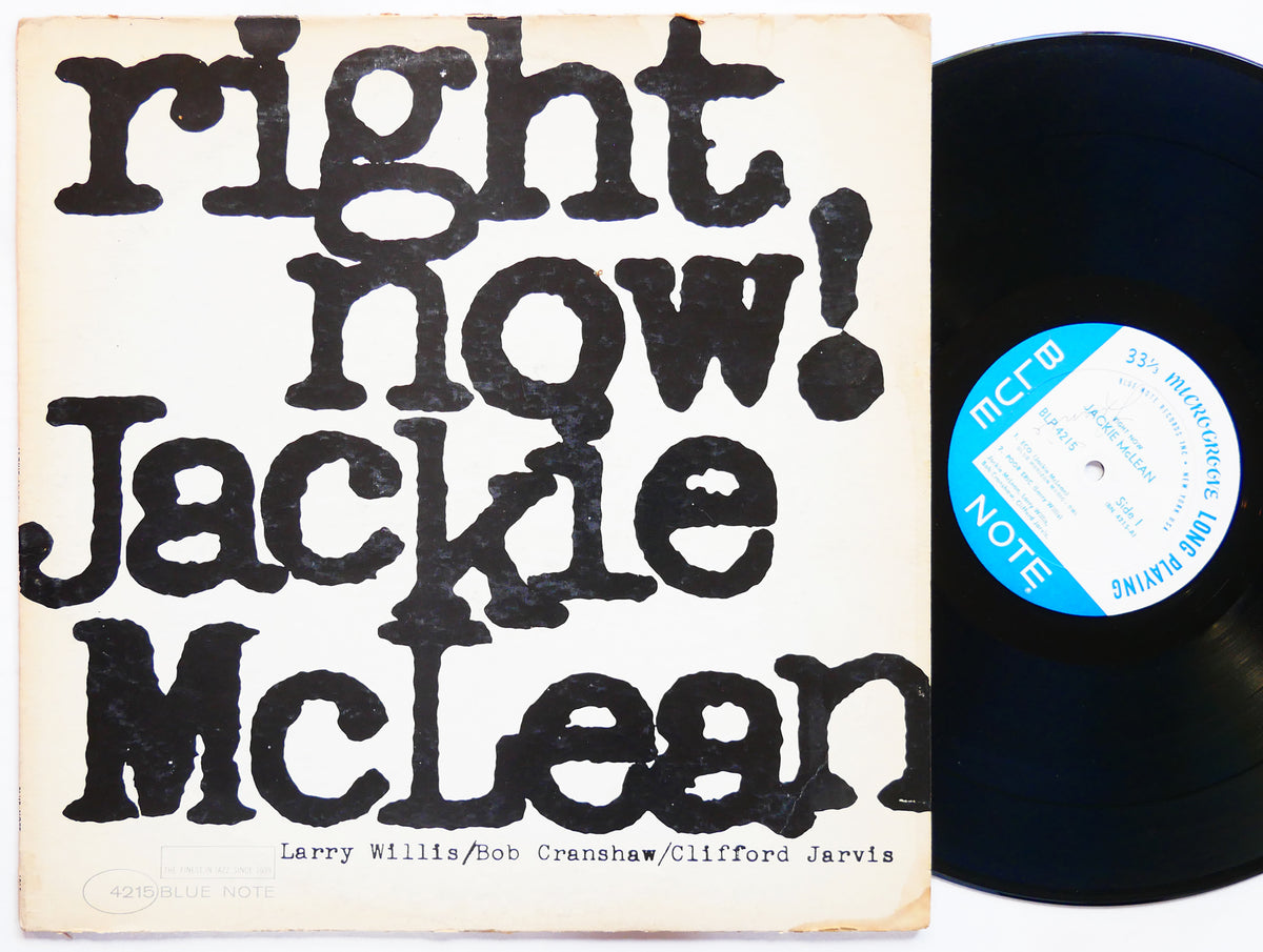 JACKIE MCLEAN Right Now! LP BLUE NOTE BLP 4215 US 1966 NY RVG MONO Larry Willis