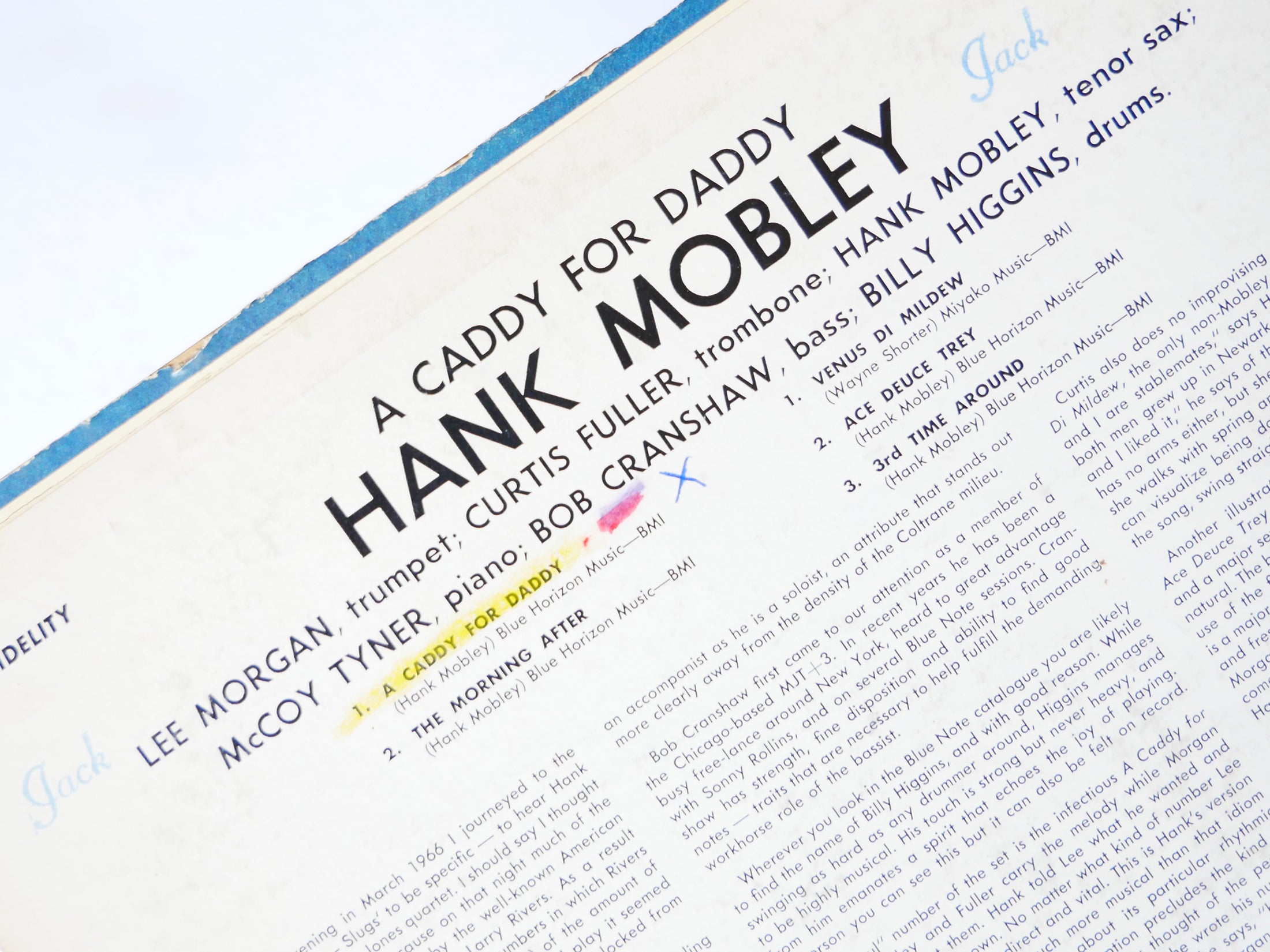 HANK MOBLEY A Caddy For Daddy LP BLUE NOTE BLP 4230 US 1966 NY MONO Lee Morgan