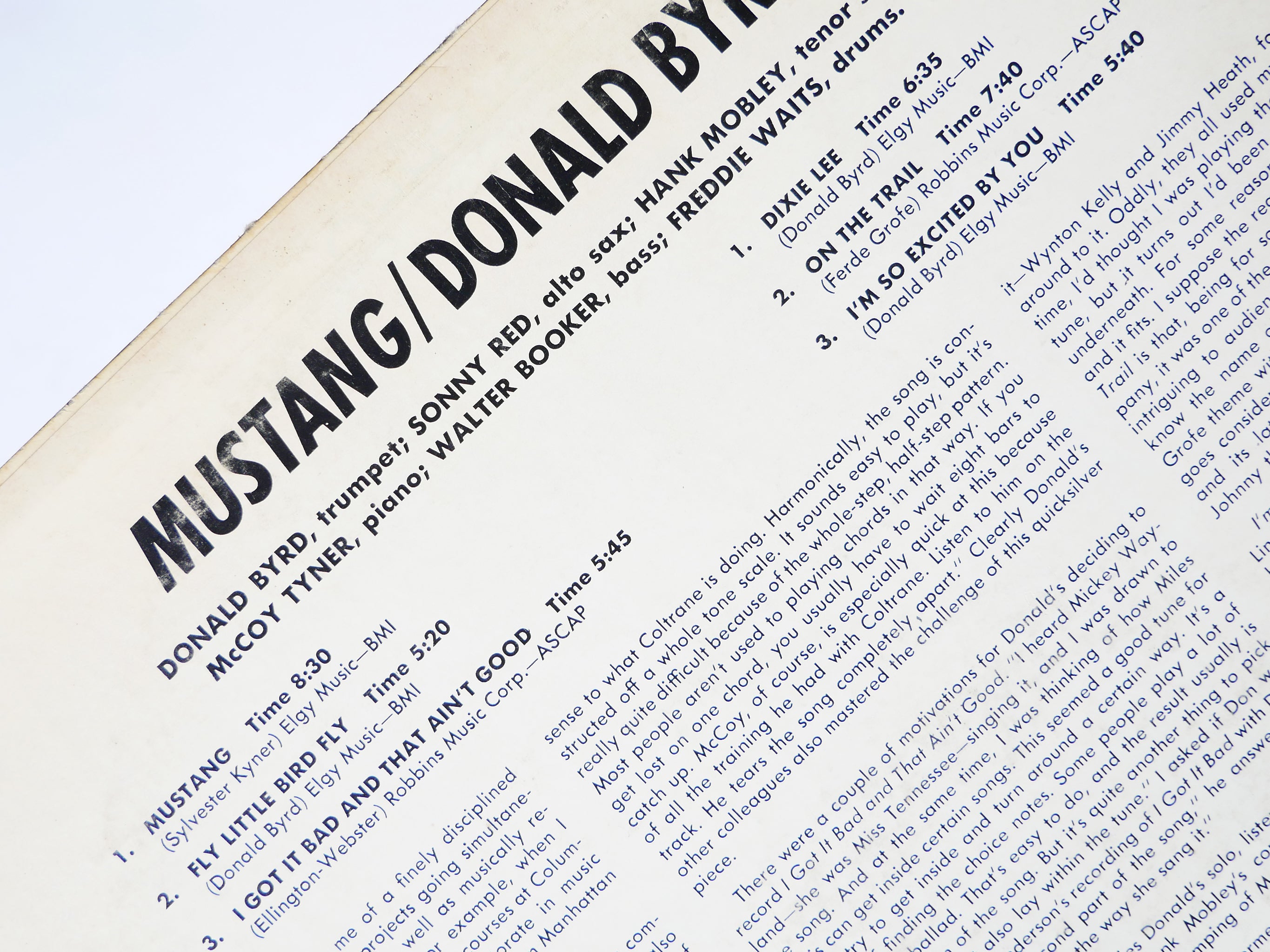 DONALD BYRD Mustang! LP BLUE NOTE BLP 4238 US 1968 MONO Hank Mobley McCoy Tyner