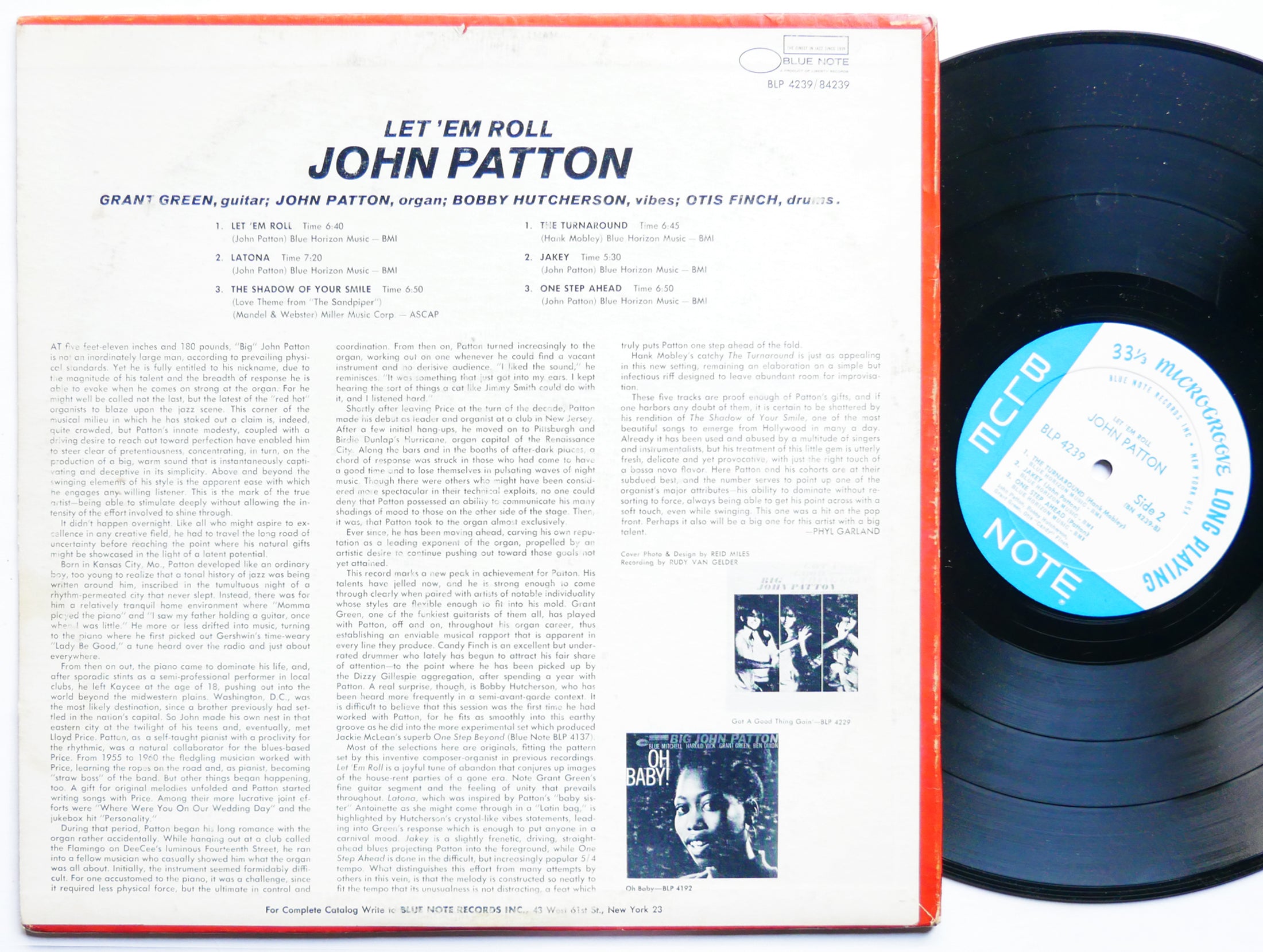 BIG JOHN PATTON Let 'Em Roll LP BLUE NOTE BLP 4239 NY RVG MONO Bobby Hutcherson