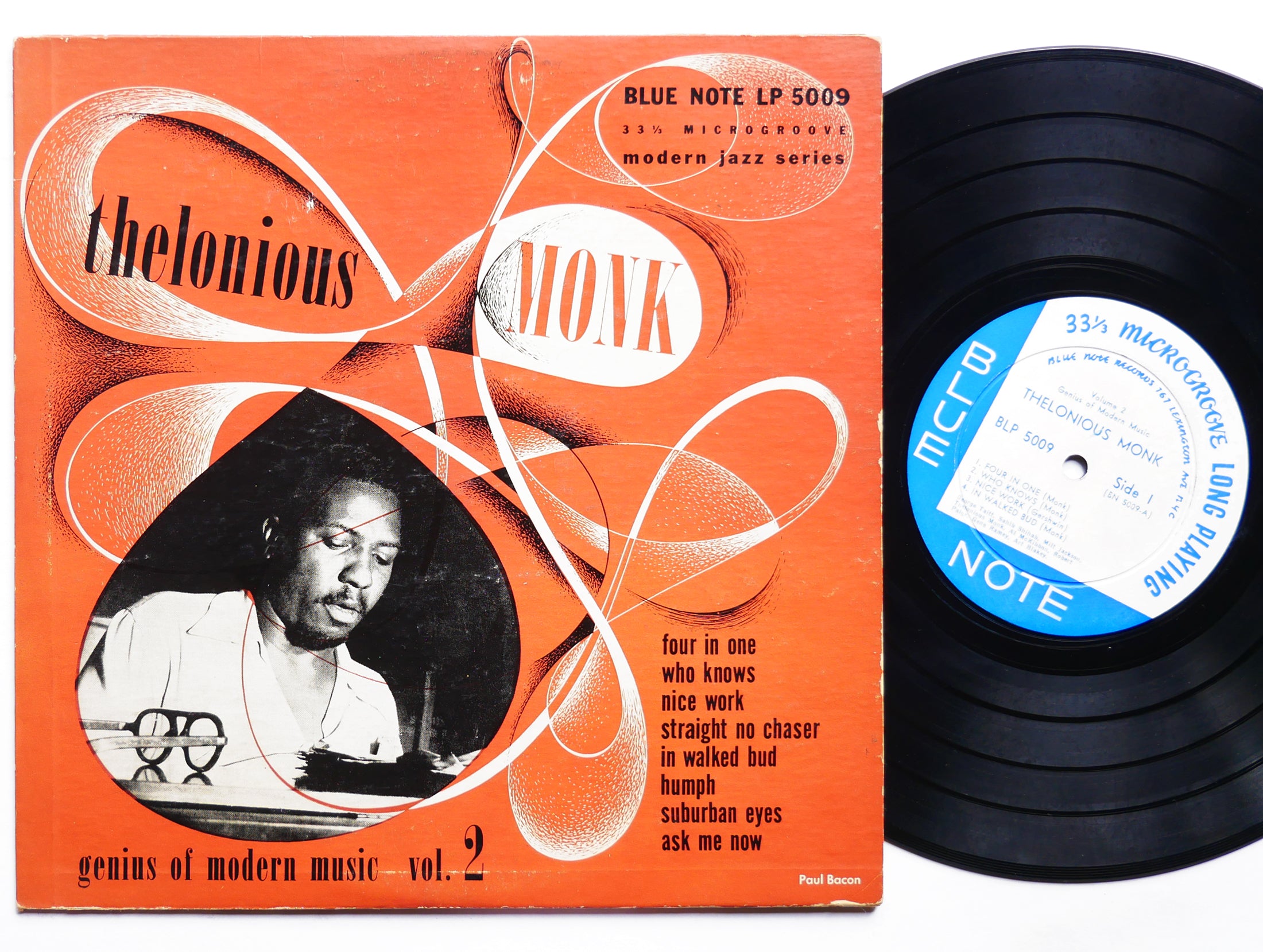THELONIOUS MONK Genius Of Modern Music Vol. 2 LP BLUE NOTE LP 5009 US 1953 FLAT