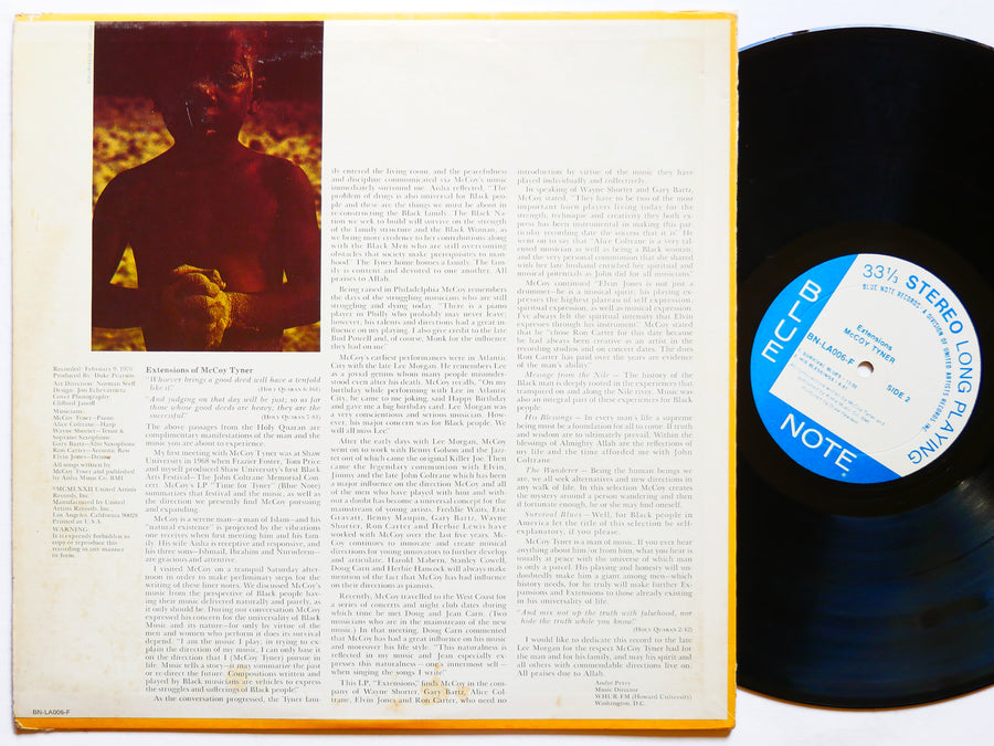 MCCOY TYNER Extensions LP BLUE NOTE BN-LA 006-F US '72 Alice Coltrane Gary Bartz