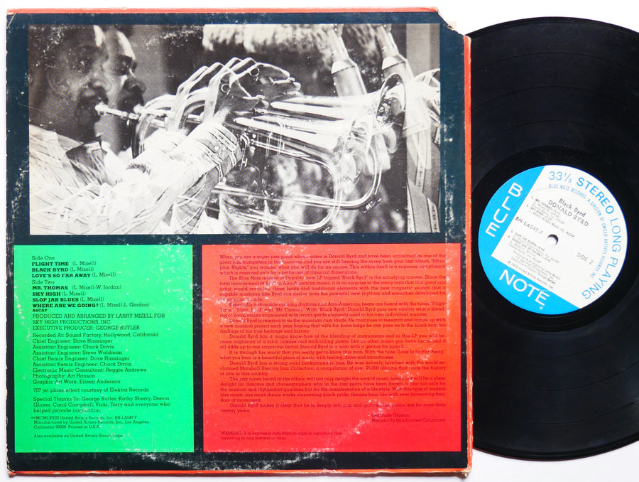 DONALD BYRD Black Byrd LP BLUE NOTE BN-LA047-F US 1973 Jazz Funk Mizell