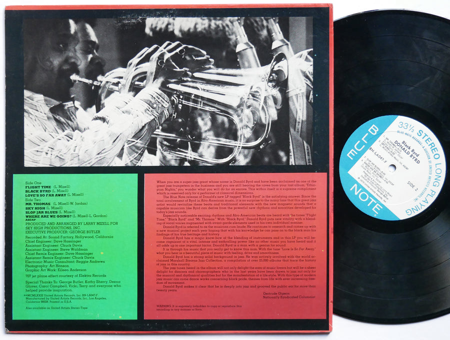DONALD BYRD Black Byrd LP BLUE NOTE BN-LA047-F US 1973 Jazz Funk Mizell bros
