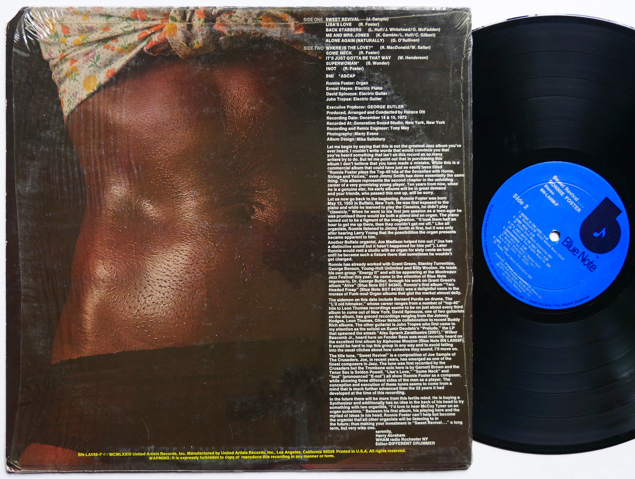 RONNIE FOSTER Sweet Revival LP BLUE NOTE BN-LA098-F US 1973 JAZZ Bernard Purdie