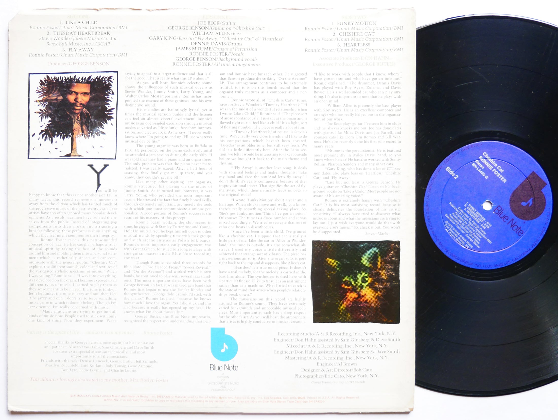 RONNIE FOSTER Cheshire Cat LP BLUE NOTE BN-LA425-G US 1975 George Benson VG+