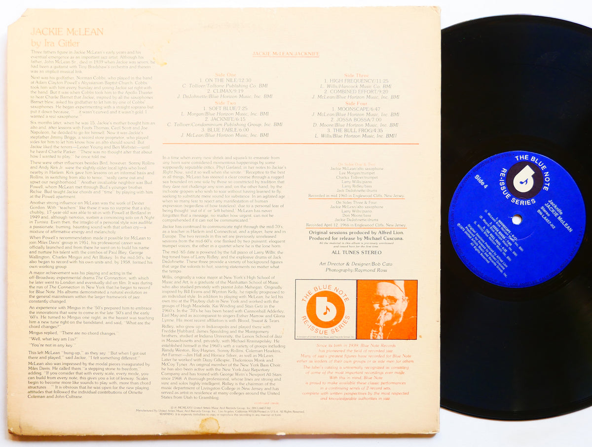 JACKIE MCLEAN Jacknife 2 x LP BLUE NOTE BN-LA457-H2 Lee Morgan Charles Tolliver