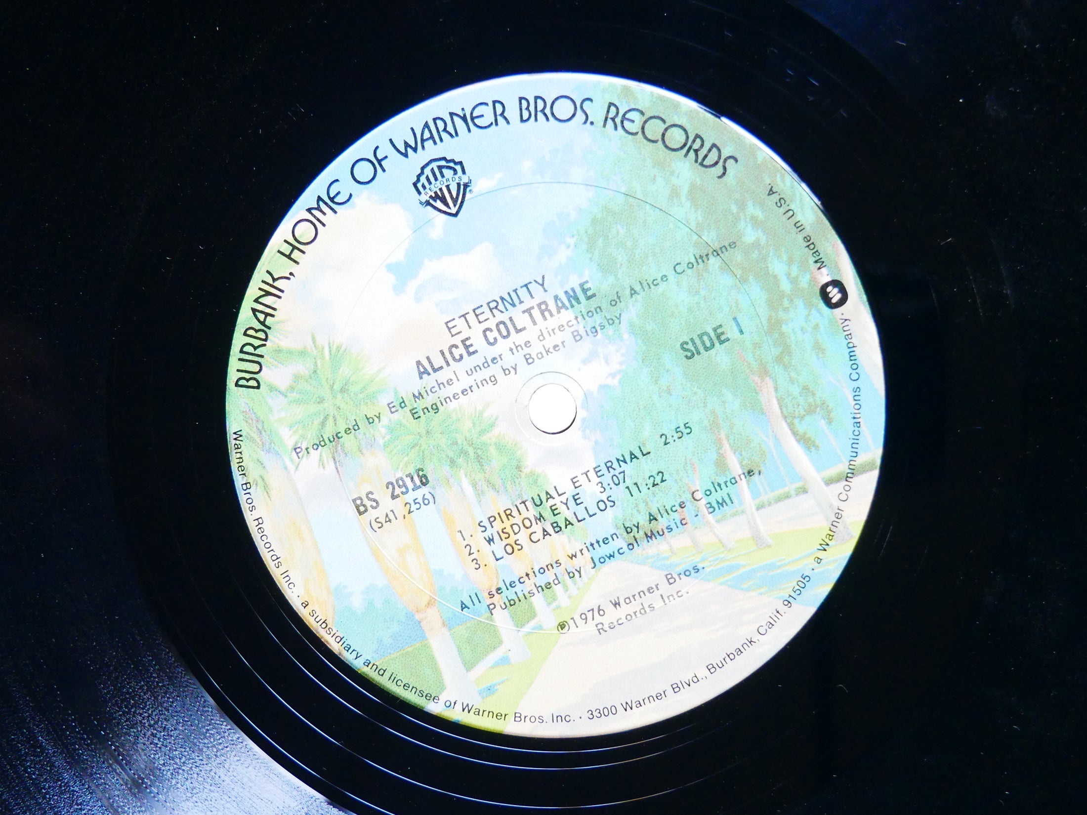 ALICE COLTRANE Eternity LP WARNER BROS. RECORDS BS 2916 US 1976 Charlie Haden