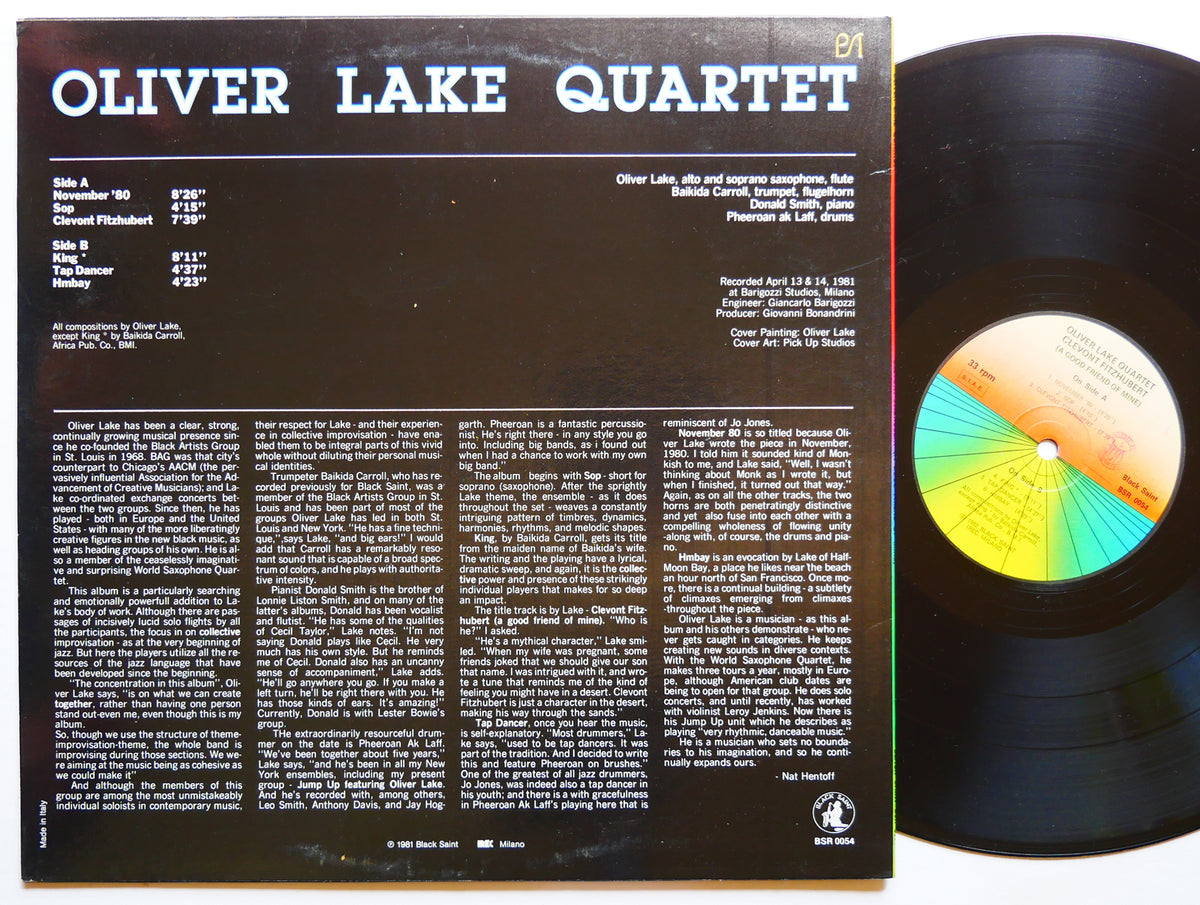 OLIVER LAKE Clevont Fitzhubert LP BLACK SAINT BSR 0054 ITALY 1981 Donald Smith