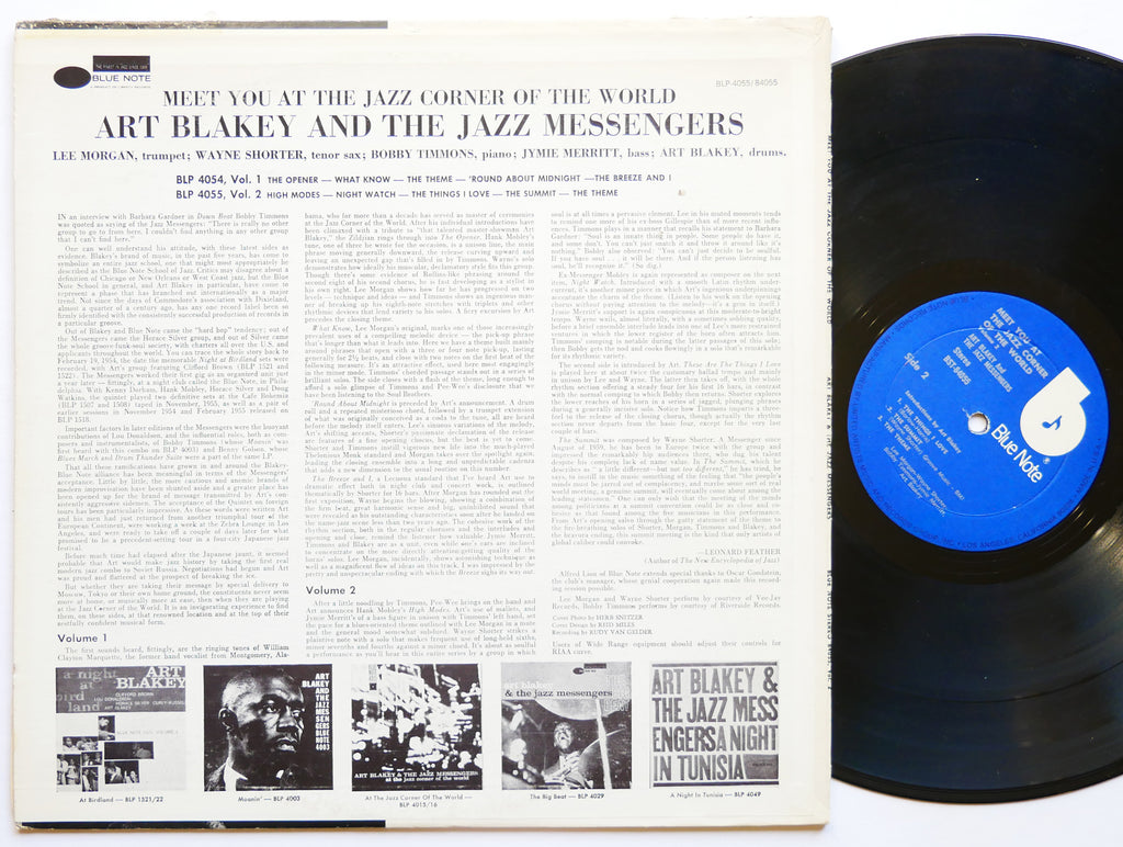 ART BLAKEY Meet You At The Jazz Corner Of The World 2 LP BLUE NOTE 84055 US 1977