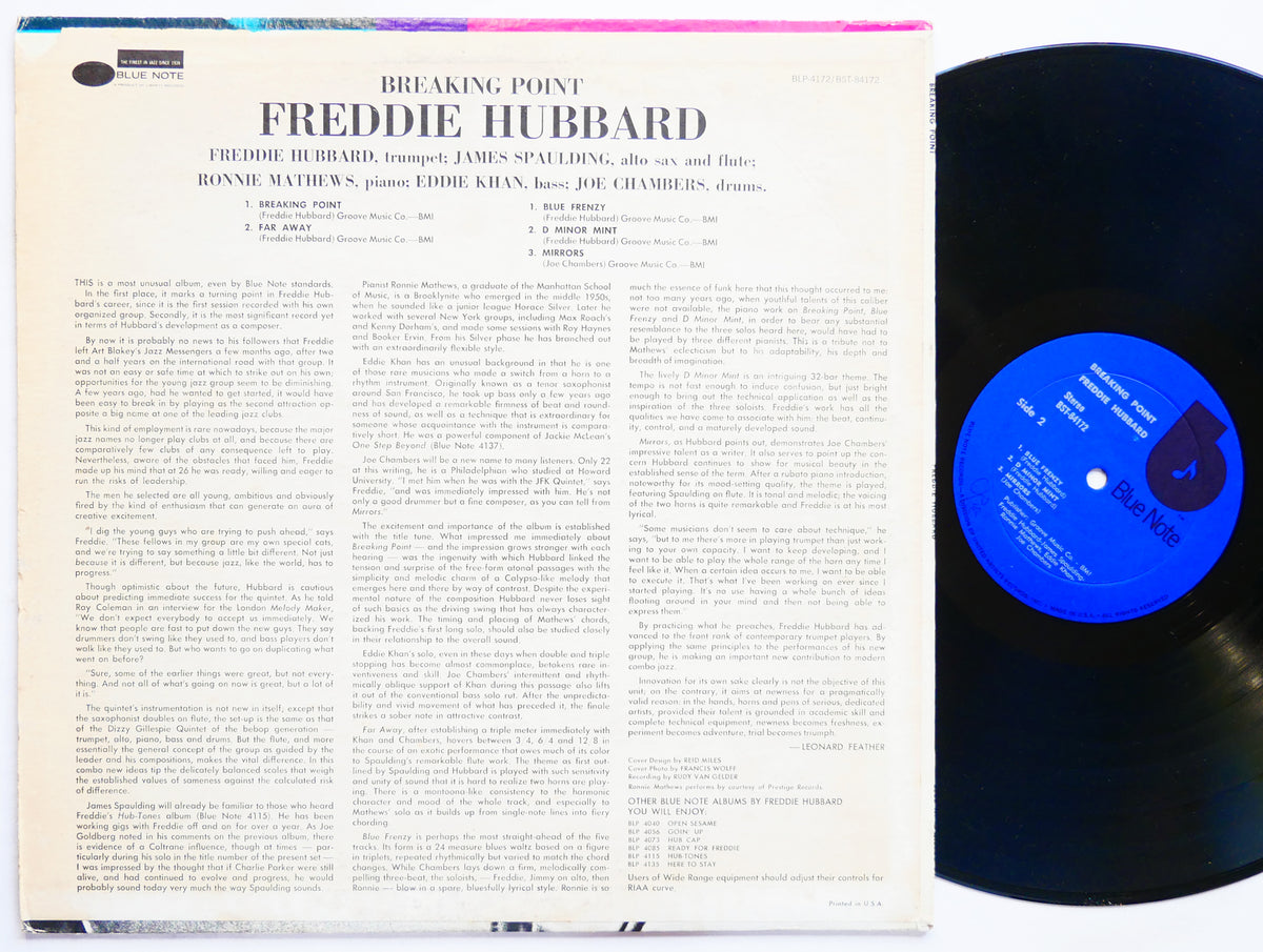 FREDDIE HUBBARD Breaking Point LP BLUE NOTE BST 84172 US 1973 James Spaulding