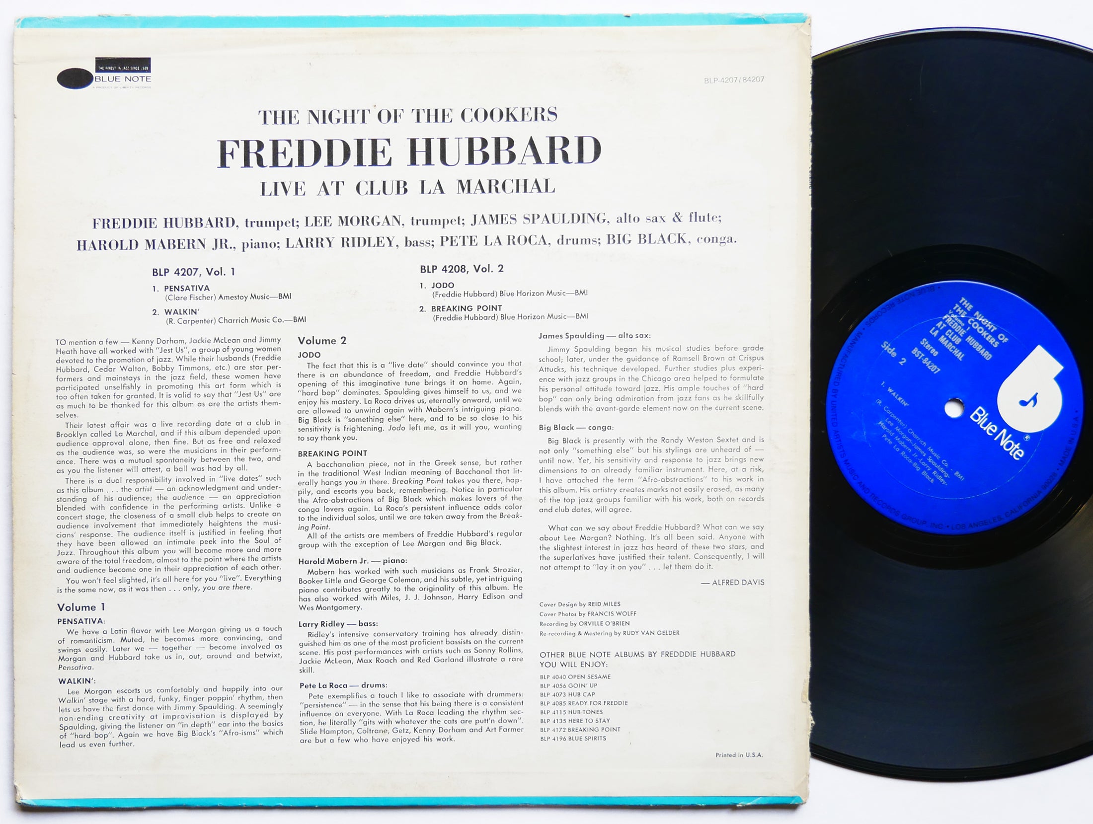 FREDDIE HUBBARD The Night Of The Cookers Vol.1 LP BLUE NOTE BST 84207 US 1977