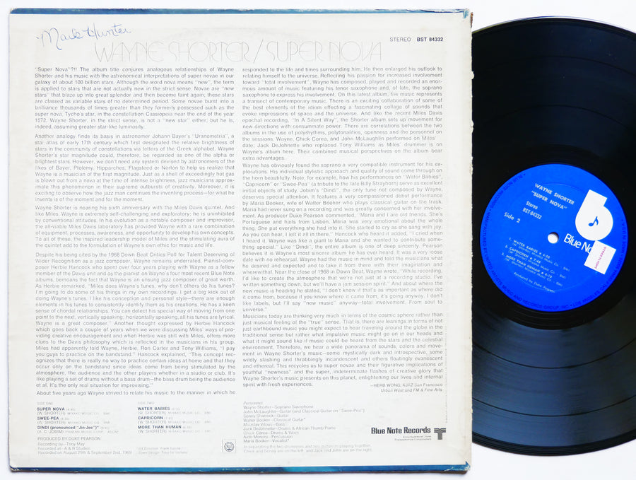 WAYNE SHORTER Super Nova LP BLUE NOTE 84332 US 1977 Sonny Sharrock Chick Corea