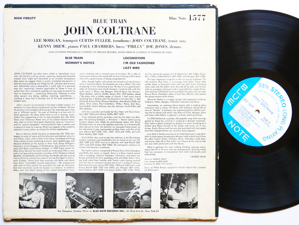 JOHN COLTRANE Blue Train LP BLUE NOTE BST 1577 US 1964 NY RVG EAR Lee Morgan
