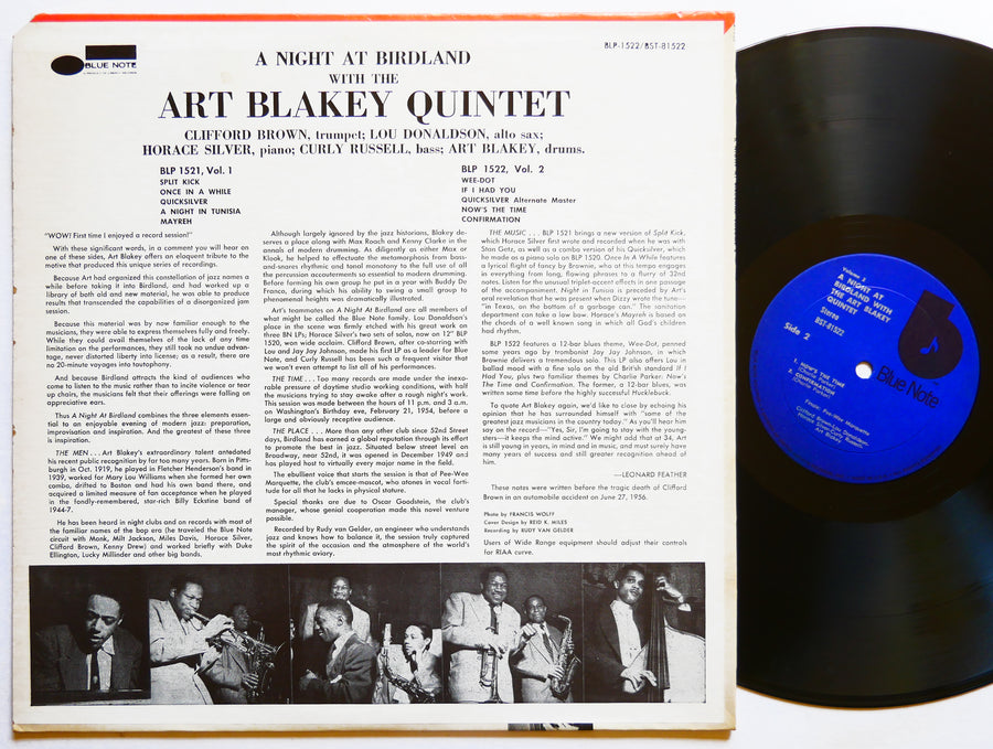 ART BLAKEY A Night At Birdland Vol.2 LP BLUE NOTE 81522 US 1973 Clifford Brown