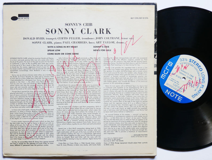 SONNY CLARK Sonny's Crib LP BLUE NOTE BST 81576 US 1966 LIBERTY John Coltrane