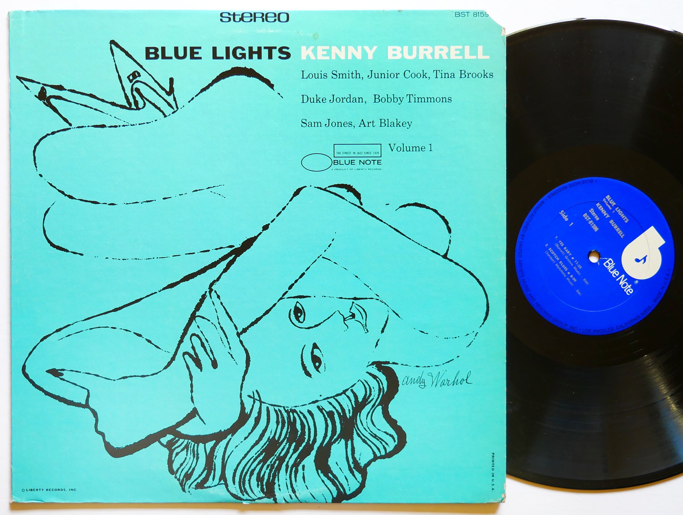 KENNY BURRELL Blue Lights Vol. 1 LP BLUE NOTE BST 81596 US 1975 Tina Brooks VG+