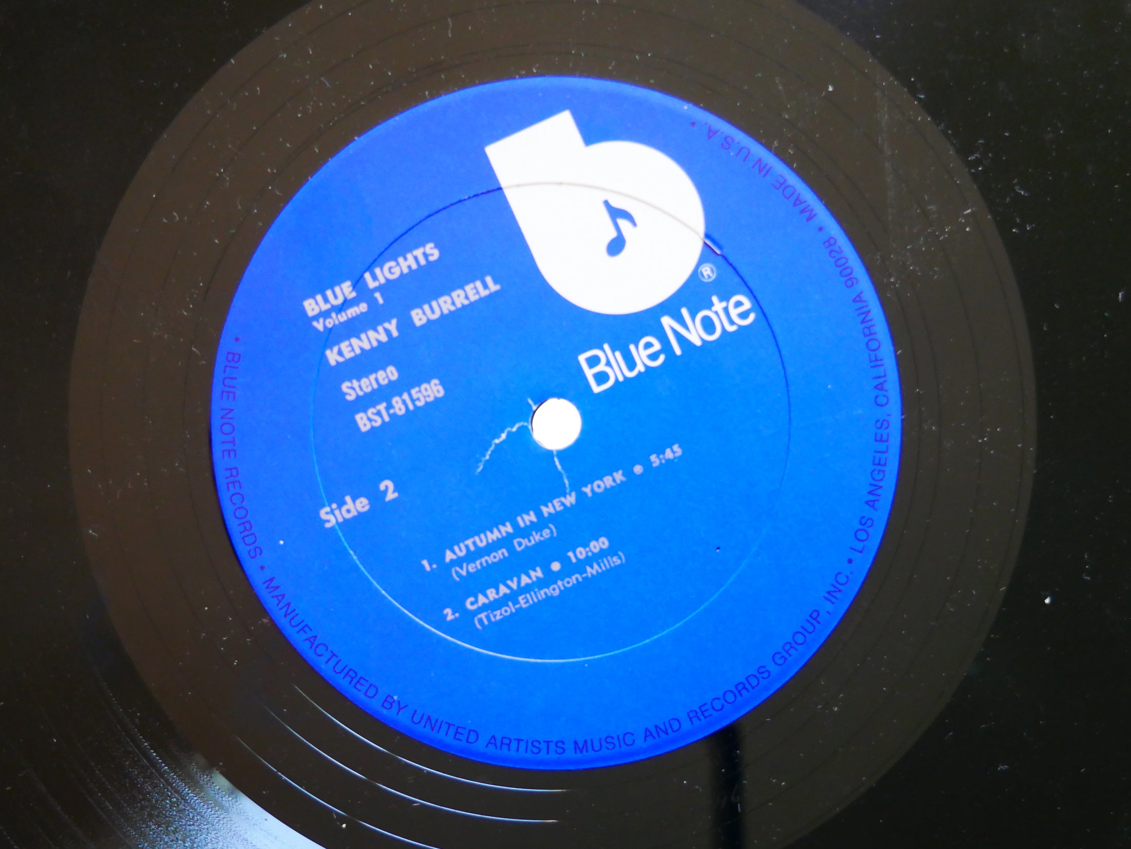 KENNY BURRELL Blue Lights Vol. 1 LP BLUE NOTE BST 81596 US 1975 Tina Brooks VG+