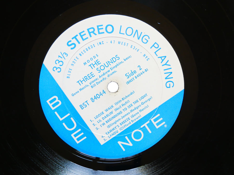 THE 3 SOUNDS Moods LP BLUE NOTE BST 84044 US 1960 EAR RVG 47 W.63rd Gene Harris