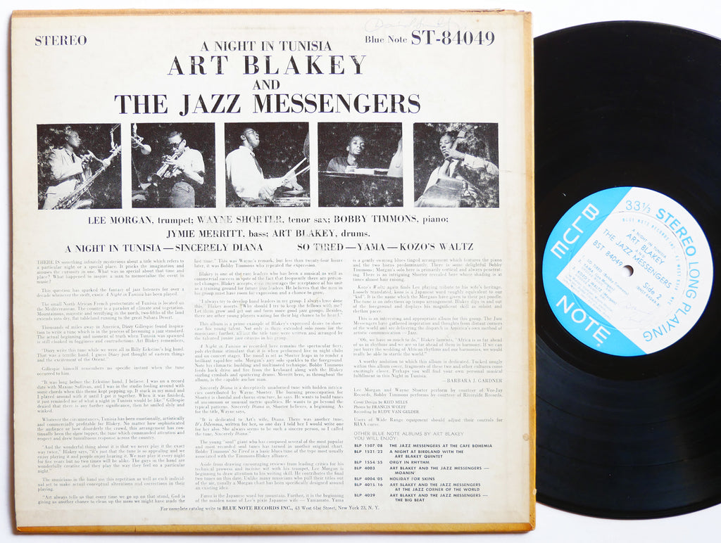 ART BLAKEY A Night In Tunisia LP BLUE NOTE 84049 EAR ST Lee Morgan Wayne Shorter